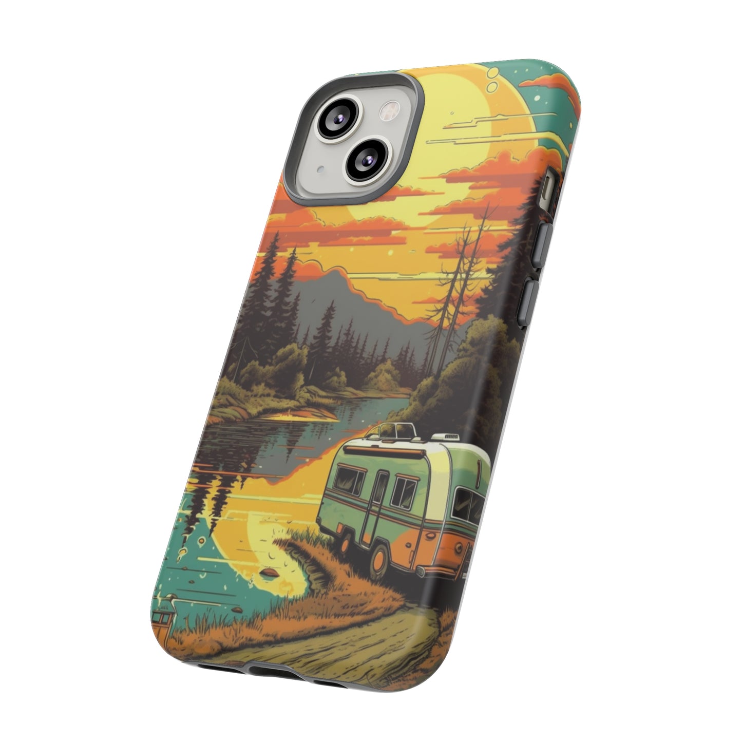 Maryland Retro Landscape Retro Phone Case for iPhone 14 Pro Max 13 12 11 Se 2022 Xr Fits Samsung S23 Ultra S22 S21 A54 A14 & Pixel Xl 7 6a 5