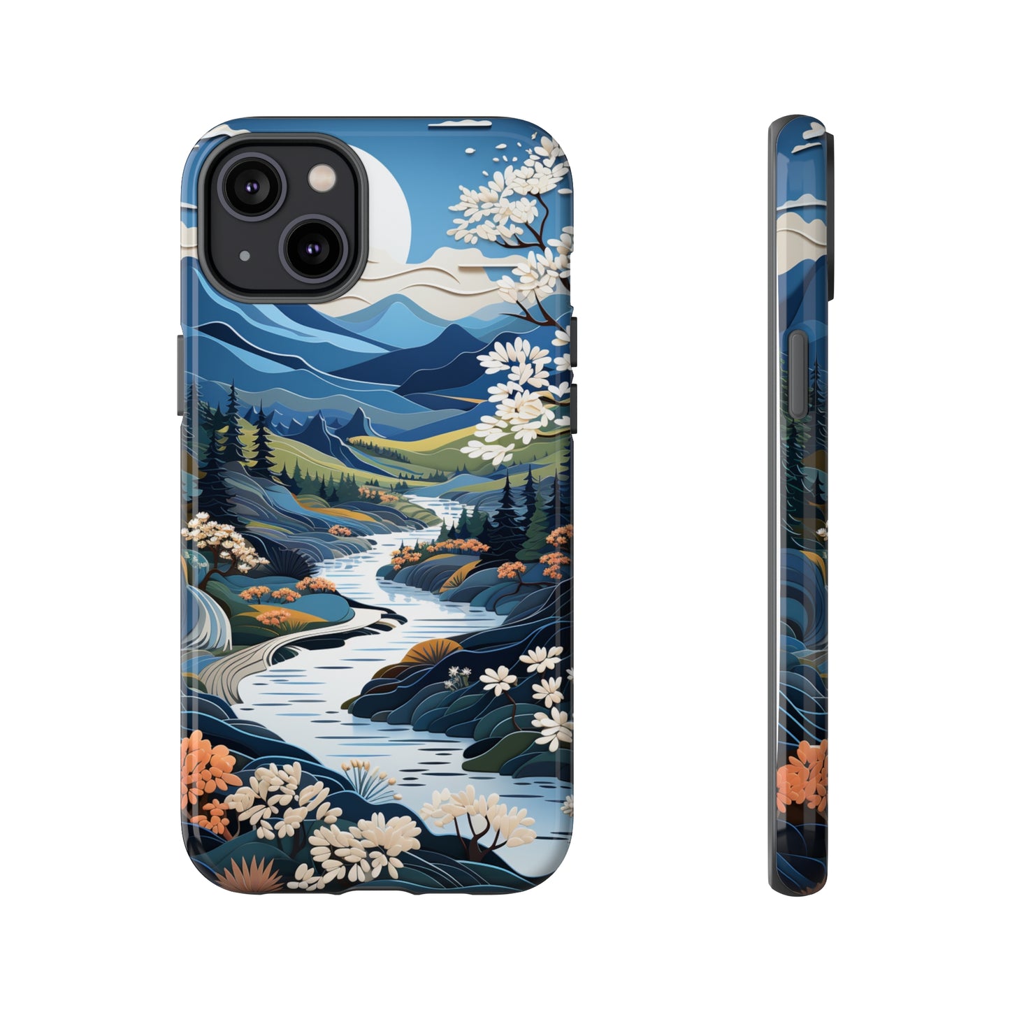 Vermont Landscape Retro Phone Case for iPhone 14 Pro Max 13 12 11 Se 2022 Xr Fits Samsung S23 Ultra S22 S21 A54 A14 And Pixel Xl 7 6a 5