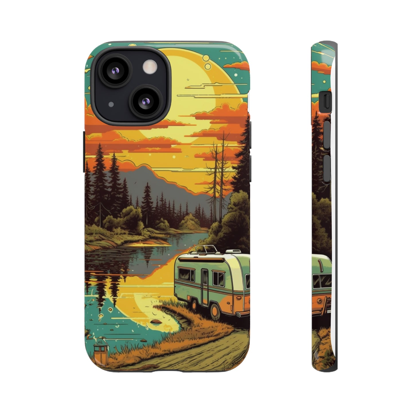 Maryland Retro Landscape Retro Phone Case for iPhone 14 Pro Max 13 12 11 Se 2022 Xr Fits Samsung S23 Ultra S22 S21 A54 A14 & Pixel Xl 7 6a 5