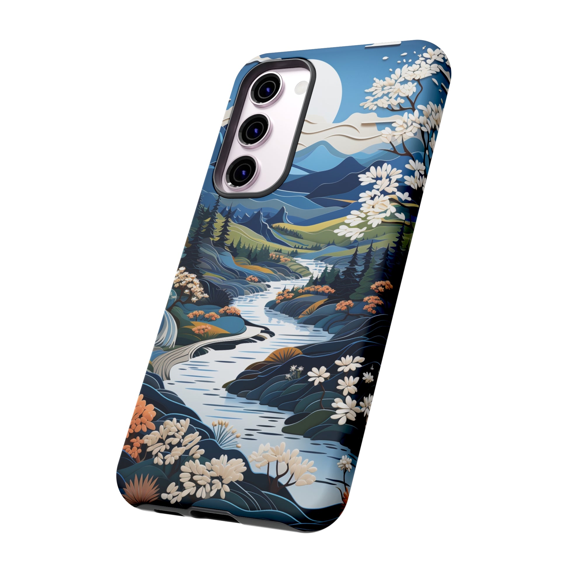 Vermont Landscape Retro Phone Case for iPhone 14 Pro Max 13 12 11 Se 2022 Xr Fits Samsung S23 Ultra S22 S21 A54 A14 And Pixel Xl 7 6a 5