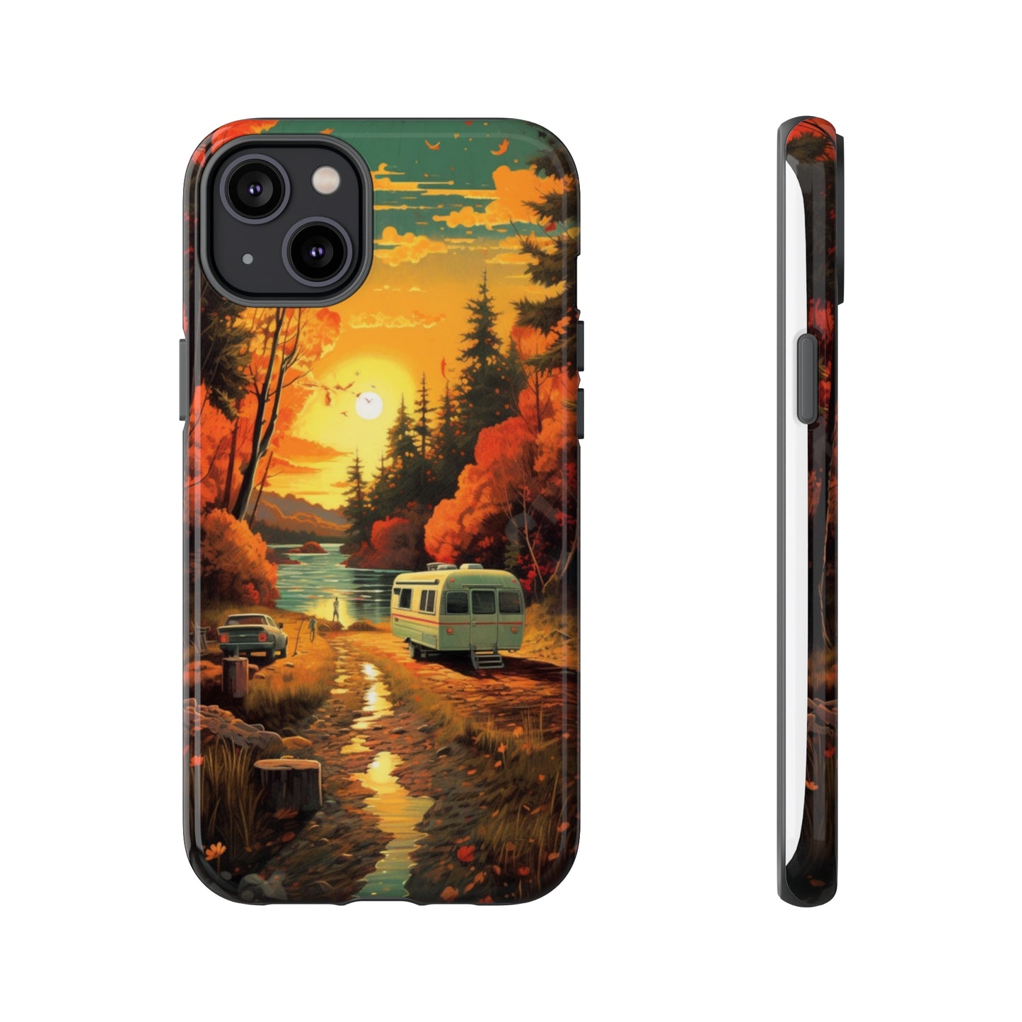 Wisconsin Landscape Retro Phone Case for iPhone 14 Pro Max 13 12 11 Se 2022 Xr Fits Samsung S23 Ultra S22 S21 A54 A14 And Pixel Xl 7 6a 5