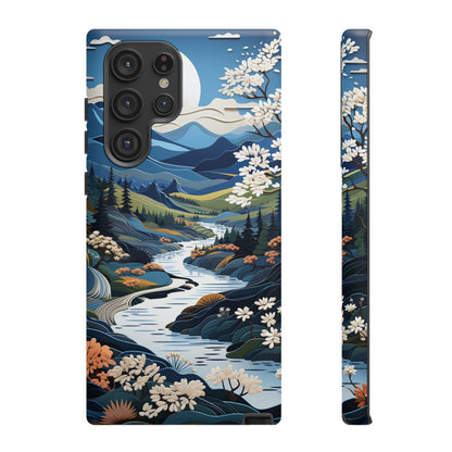 Vermont Landscape Retro Phone Case for iPhone 14 Pro Max 13 12 11 Se 2022 Xr Fits Samsung S23 Ultra S22 S21 A54 A14 And Pixel Xl 7 6a 5