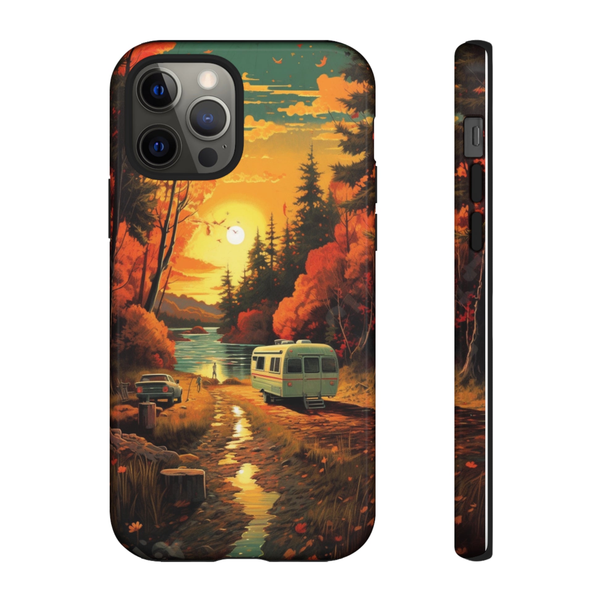 Wisconsin Landscape Retro Phone Case for iPhone 14 Pro Max 13 12 11 Se 2022 Xr Fits Samsung S23 Ultra S22 S21 A54 A14 And Pixel Xl 7 6a 5