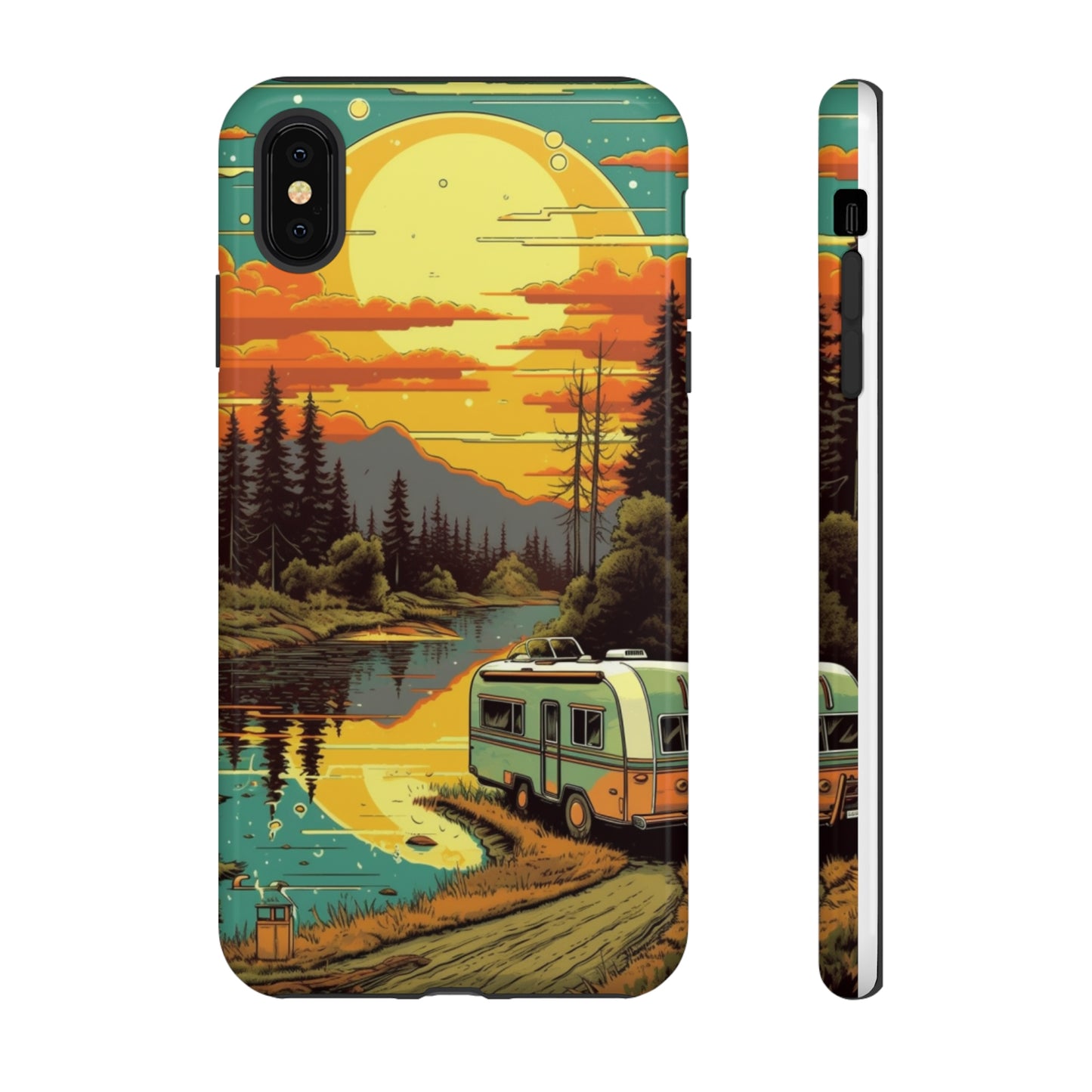 Maryland Retro Landscape Retro Phone Case for iPhone 14 Pro Max 13 12 11 Se 2022 Xr Fits Samsung S23 Ultra S22 S21 A54 A14 & Pixel Xl 7 6a 5