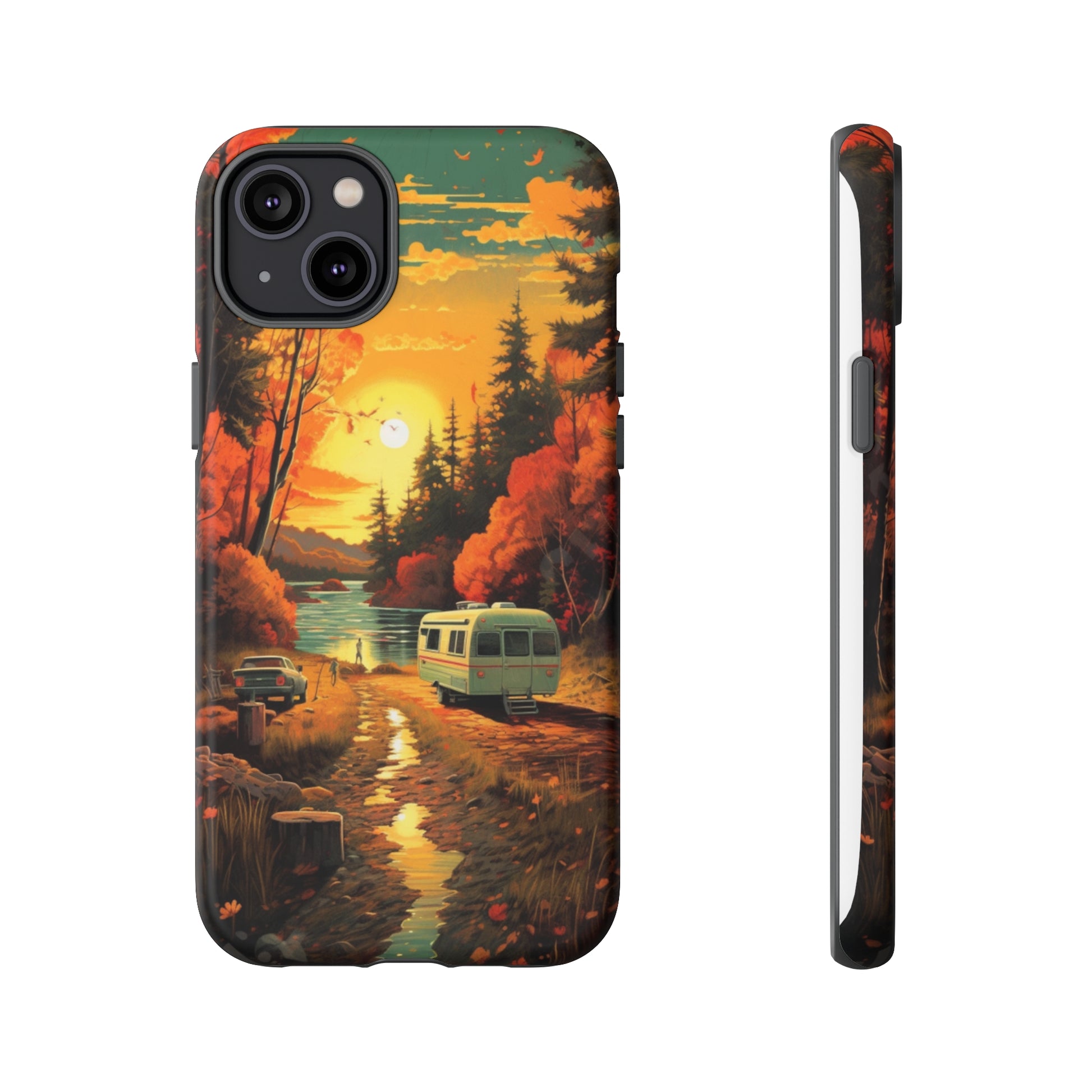 Wisconsin Landscape Retro Phone Case for iPhone 14 Pro Max 13 12 11 Se 2022 Xr Fits Samsung S23 Ultra S22 S21 A54 A14 And Pixel Xl 7 6a 5