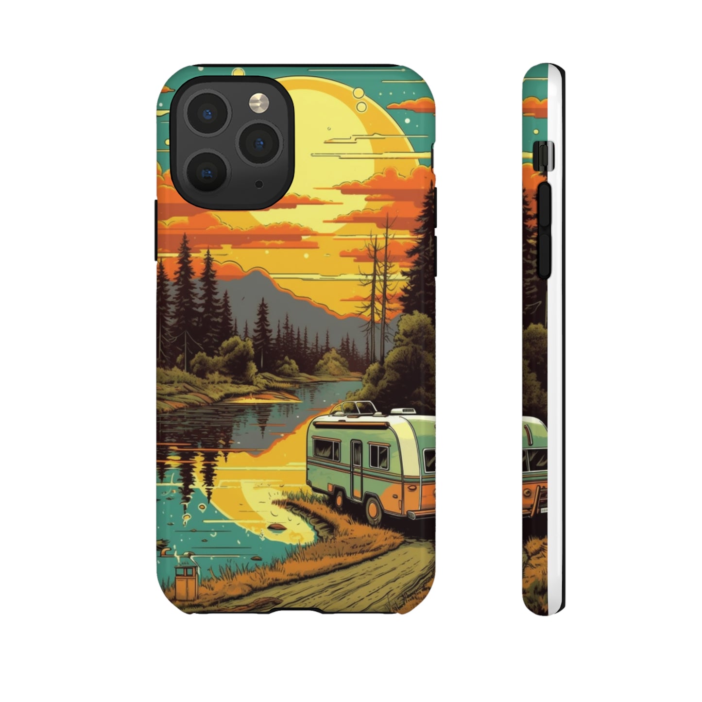 Maryland Retro Landscape Retro Phone Case for iPhone 14 Pro Max 13 12 11 Se 2022 Xr Fits Samsung S23 Ultra S22 S21 A54 A14 & Pixel Xl 7 6a 5