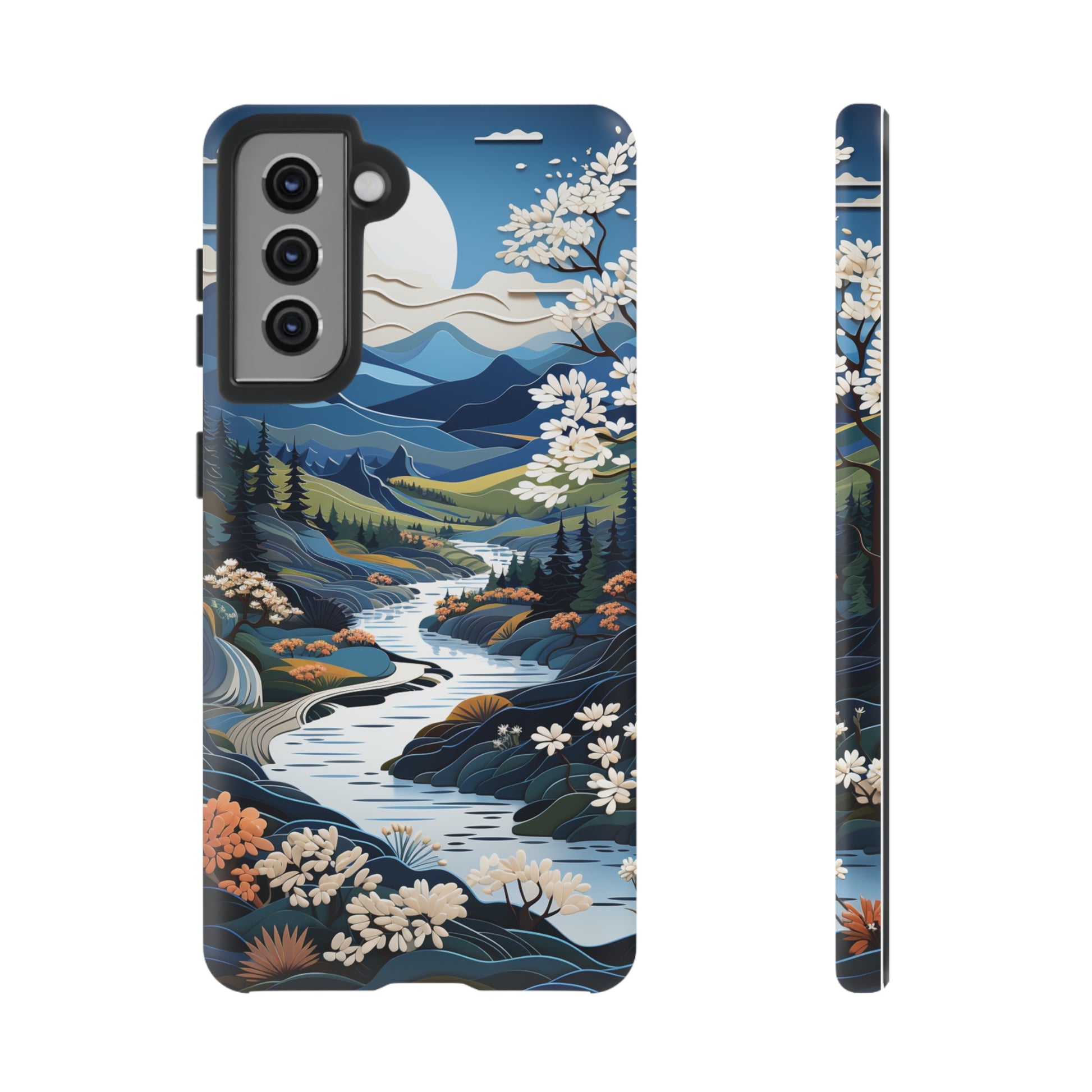 Vermont Landscape Retro Phone Case for iPhone 14 Pro Max 13 12 11 Se 2022 Xr Fits Samsung S23 Ultra S22 S21 A54 A14 And Pixel Xl 7 6a 5