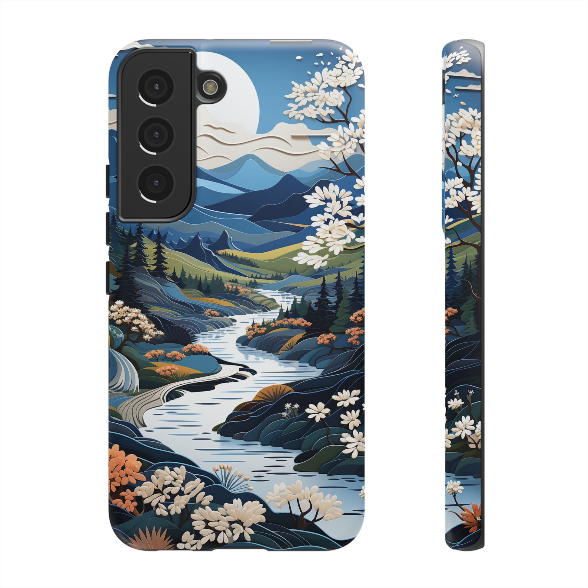 Vermont Landscape Retro Phone Case for iPhone 14 Pro Max 13 12 11 Se 2022 Xr Fits Samsung S23 Ultra S22 S21 A54 A14 And Pixel Xl 7 6a 5