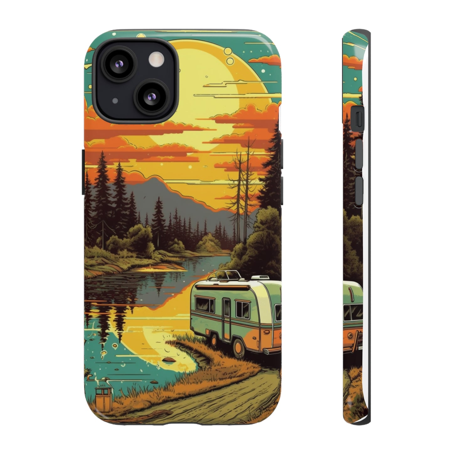 Maryland Retro Landscape Retro Phone Case for iPhone 14 Pro Max 13 12 11 Se 2022 Xr Fits Samsung S23 Ultra S22 S21 A54 A14 & Pixel Xl 7 6a 5