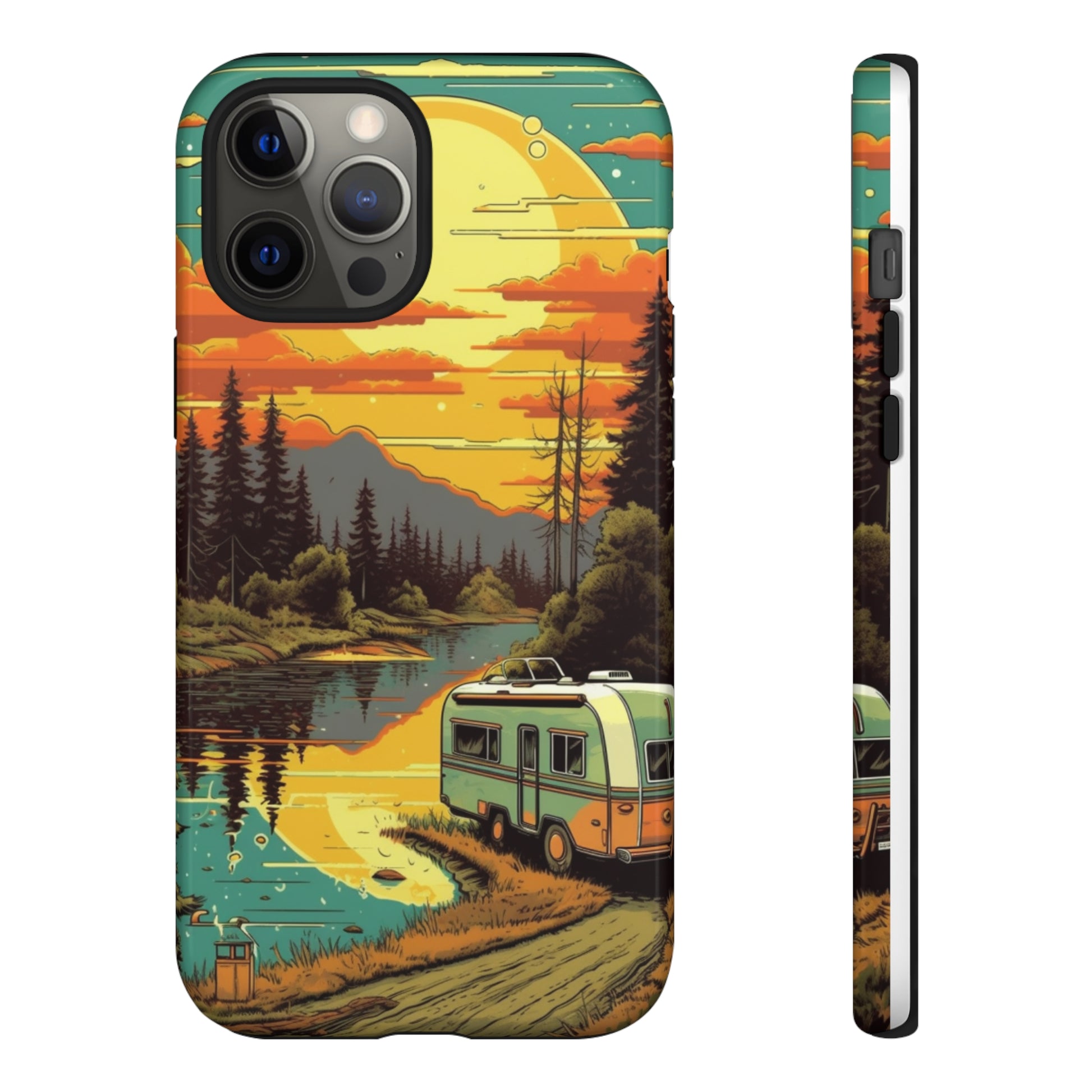 Maryland Retro Landscape Retro Phone Case for iPhone 14 Pro Max 13 12 11 Se 2022 Xr Fits Samsung S23 Ultra S22 S21 A54 A14 & Pixel Xl 7 6a 5