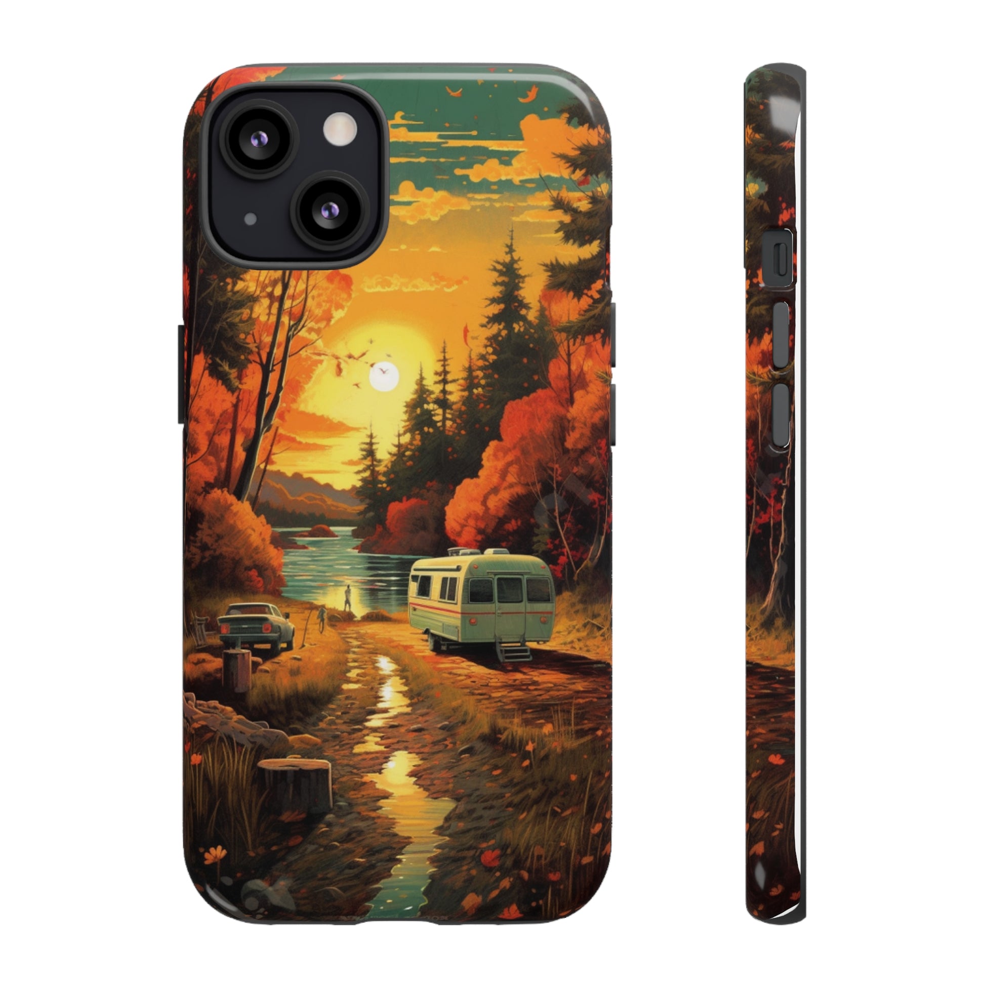 Wisconsin Landscape Retro Phone Case for iPhone 14 Pro Max 13 12 11 Se 2022 Xr Fits Samsung S23 Ultra S22 S21 A54 A14 And Pixel Xl 7 6a 5