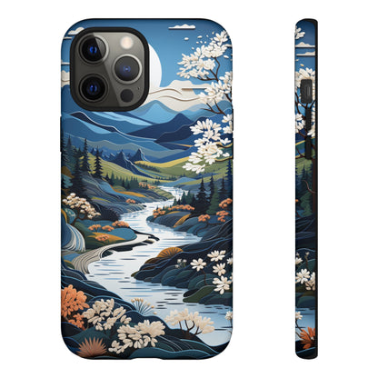 Vermont Landscape Retro Phone Case for iPhone 14 Pro Max 13 12 11 Se 2022 Xr Fits Samsung S23 Ultra S22 S21 A54 A14 And Pixel Xl 7 6a 5