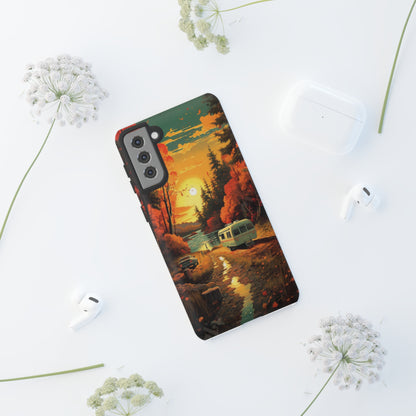 Wisconsin Landscape Retro Phone Case for iPhone 14 Pro Max 13 12 11 Se 2022 Xr Fits Samsung S23 Ultra S22 S21 A54 A14 And Pixel Xl 7 6a 5