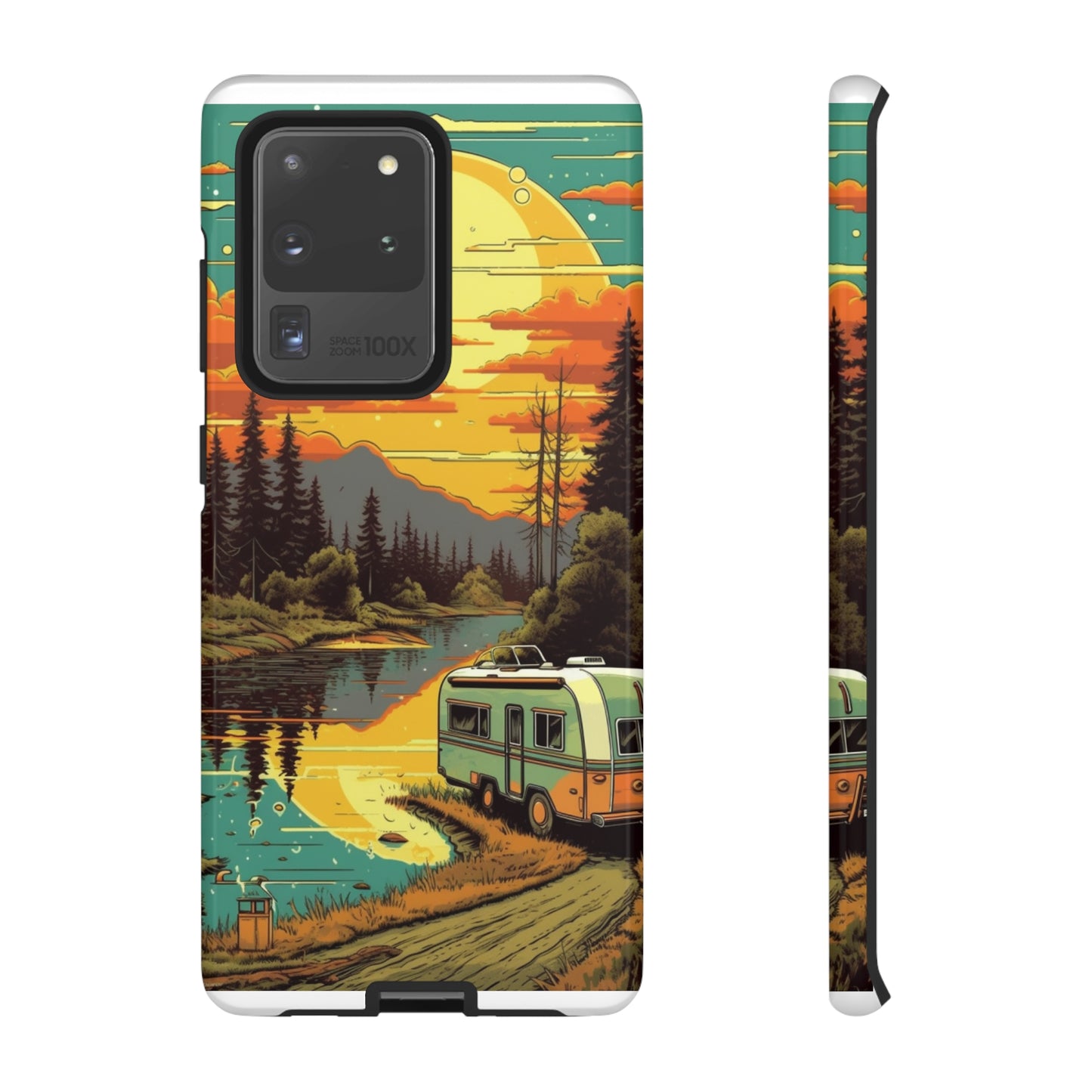 Maryland Retro Landscape Retro Phone Case for iPhone 14 Pro Max 13 12 11 Se 2022 Xr Fits Samsung S23 Ultra S22 S21 A54 A14 & Pixel Xl 7 6a 5