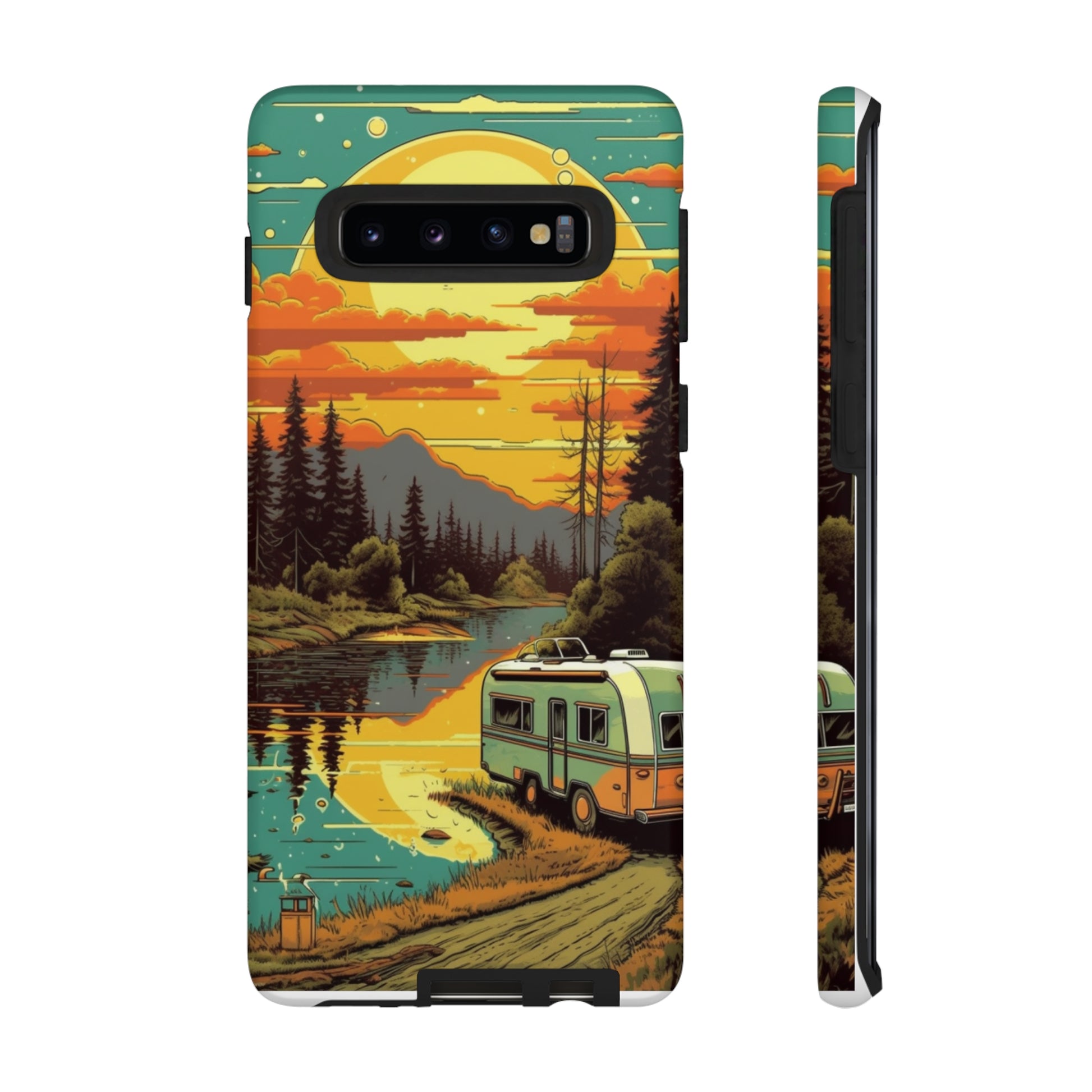 Maryland Retro Landscape Retro Phone Case for iPhone 14 Pro Max 13 12 11 Se 2022 Xr Fits Samsung S23 Ultra S22 S21 A54 A14 & Pixel Xl 7 6a 5