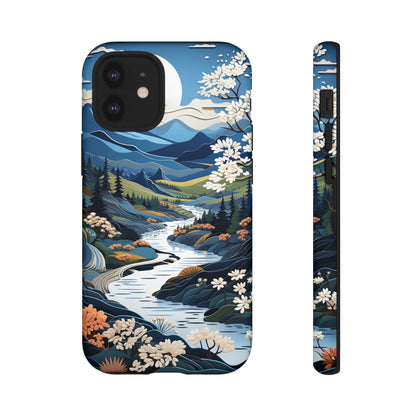 Vermont Landscape Retro Phone Case for iPhone 14 Pro Max 13 12 11 Se 2022 Xr Fits Samsung S23 Ultra S22 S21 A54 A14 And Pixel Xl 7 6a 5