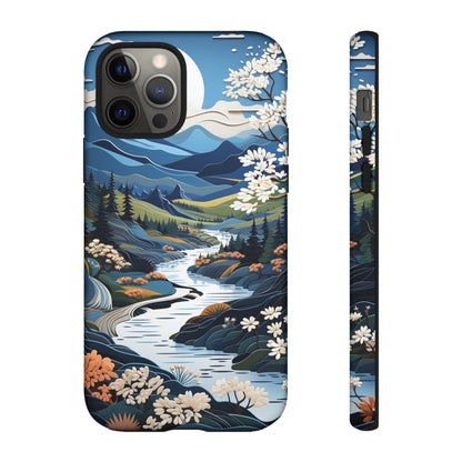 Vermont Landscape Retro Phone Case for iPhone 14 Pro Max 13 12 11 Se 2022 Xr Fits Samsung S23 Ultra S22 S21 A54 A14 And Pixel Xl 7 6a 5