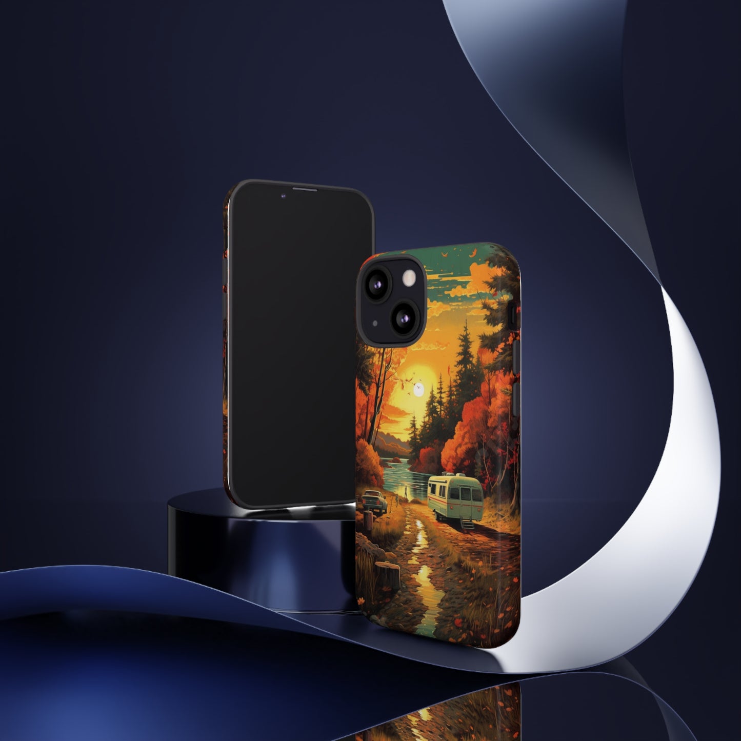 Wisconsin Landscape Retro Phone Case for iPhone 14 Pro Max 13 12 11 Se 2022 Xr Fits Samsung S23 Ultra S22 S21 A54 A14 And Pixel Xl 7 6a 5