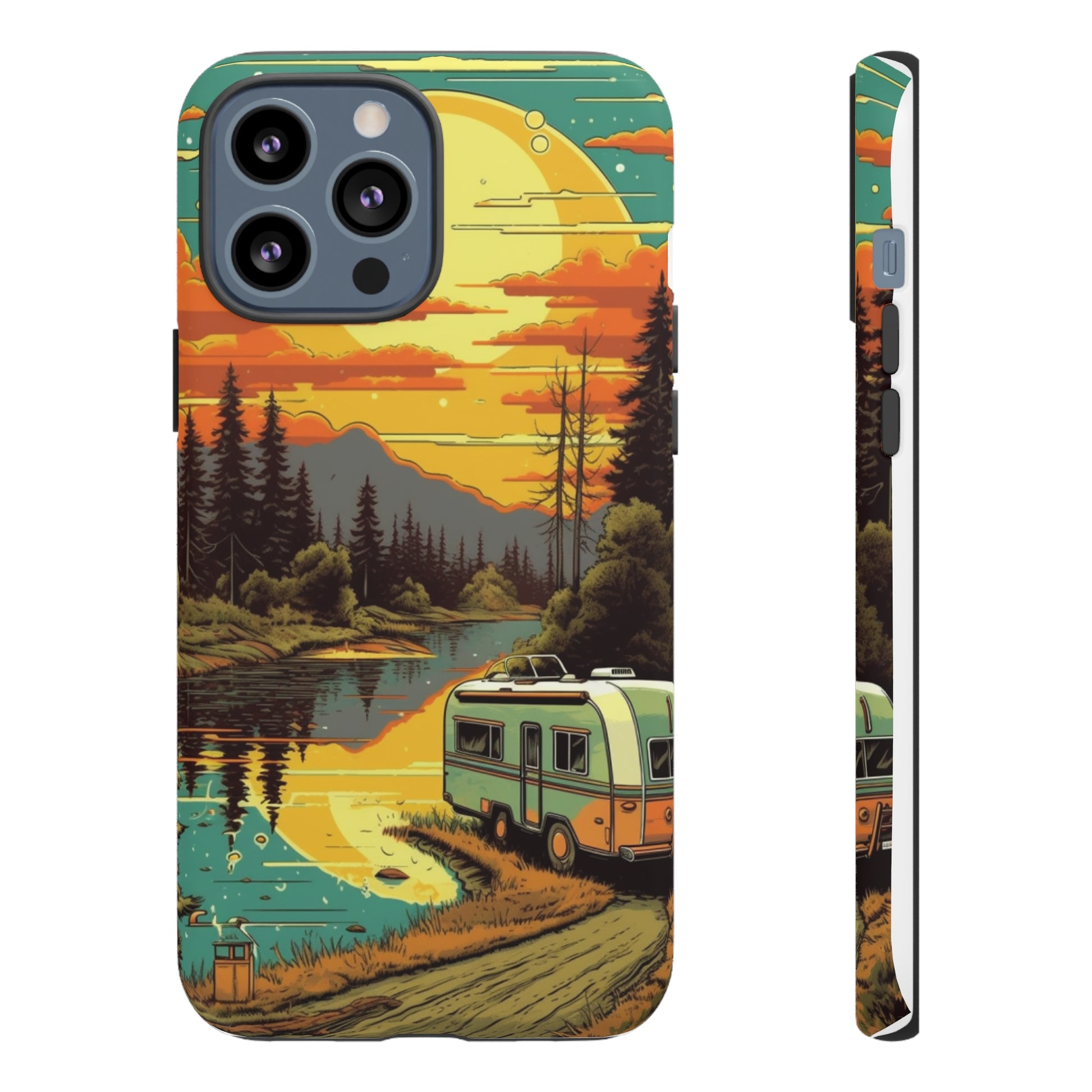 Maryland Retro Landscape Retro Phone Case for iPhone 14 Pro Max 13 12 11 Se 2022 Xr Fits Samsung S23 Ultra S22 S21 A54 A14 & Pixel Xl 7 6a 5