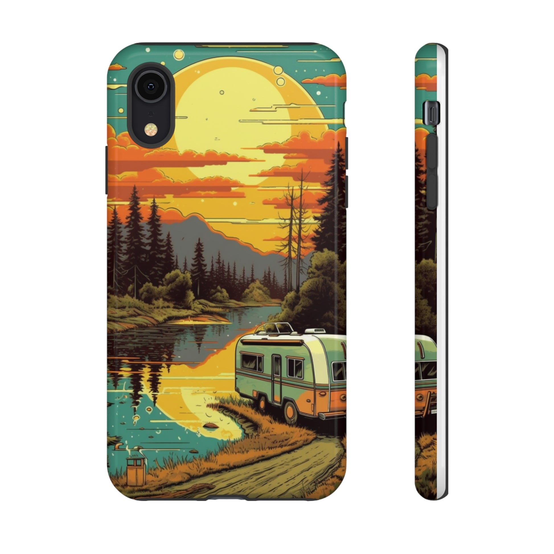 Maryland Retro Landscape Retro Phone Case for iPhone 14 Pro Max 13 12 11 Se 2022 Xr Fits Samsung S23 Ultra S22 S21 A54 A14 & Pixel Xl 7 6a 5