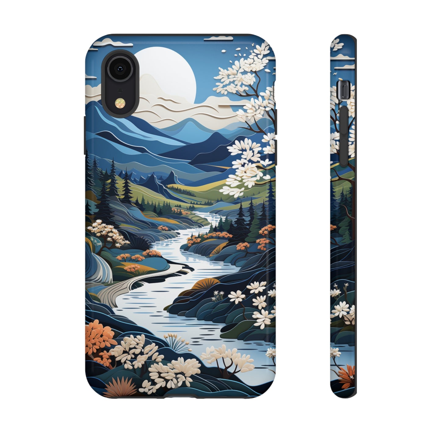 Vermont Landscape Retro Phone Case for iPhone 14 Pro Max 13 12 11 Se 2022 Xr Fits Samsung S23 Ultra S22 S21 A54 A14 And Pixel Xl 7 6a 5