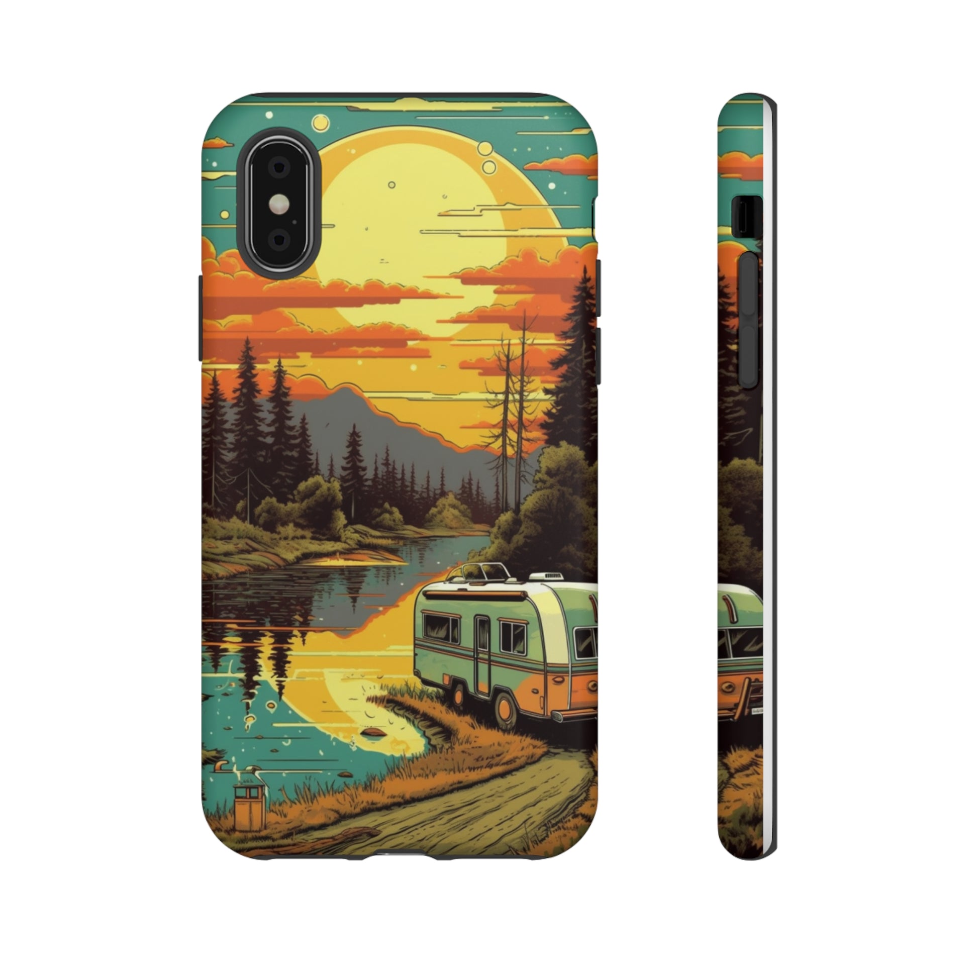 Maryland Retro Landscape Retro Phone Case for iPhone 14 Pro Max 13 12 11 Se 2022 Xr Fits Samsung S23 Ultra S22 S21 A54 A14 & Pixel Xl 7 6a 5