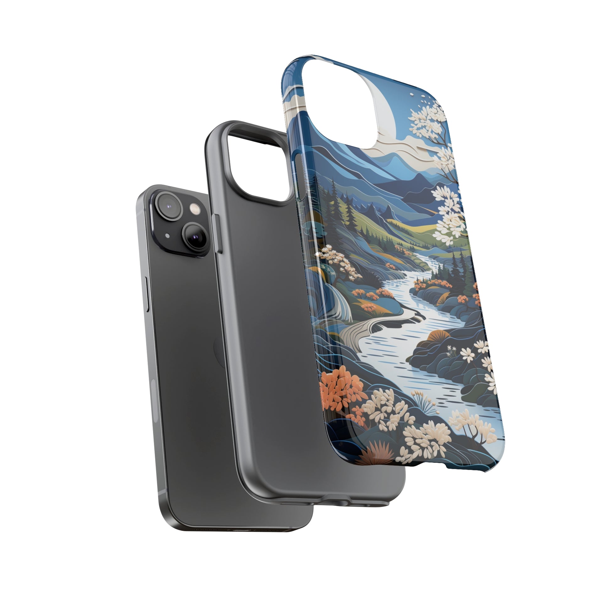 Vermont Landscape Retro Phone Case for iPhone 14 Pro Max 13 12 11 Se 2022 Xr Fits Samsung S23 Ultra S22 S21 A54 A14 And Pixel Xl 7 6a 5