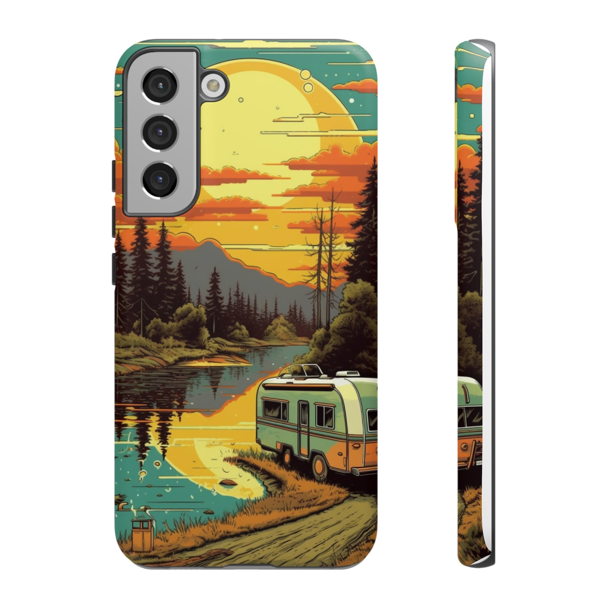 Maryland Retro Landscape Retro Phone Case for iPhone 14 Pro Max 13 12 11 Se 2022 Xr Fits Samsung S23 Ultra S22 S21 A54 A14 & Pixel Xl 7 6a 5