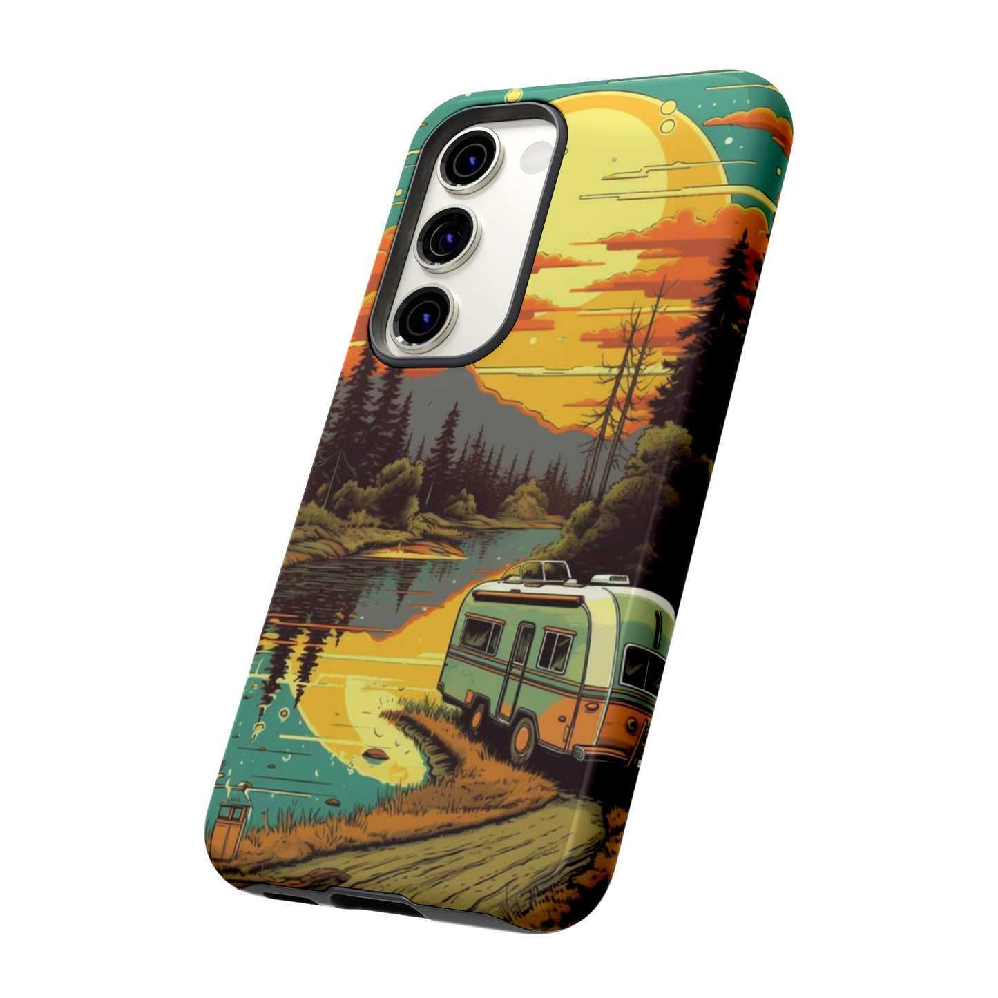 Maryland Retro Landscape Retro Phone Case for iPhone 14 Pro Max 13 12 11 Se 2022 Xr Fits Samsung S23 Ultra S22 S21 A54 A14 & Pixel Xl 7 6a 5