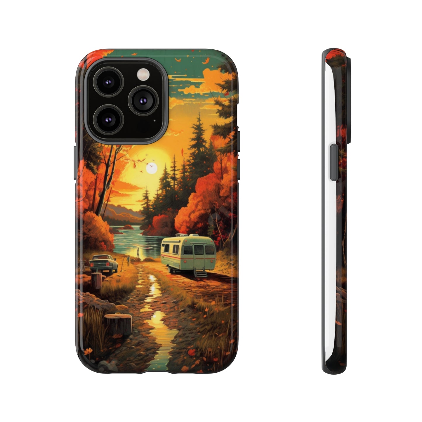 Wisconsin Landscape Retro Phone Case for iPhone 14 Pro Max 13 12 11 Se 2022 Xr Fits Samsung S23 Ultra S22 S21 A54 A14 And Pixel Xl 7 6a 5