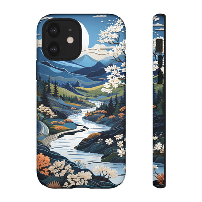 Vermont Landscape Retro Phone Case for iPhone 14 Pro Max 13 12 11 Se 2022 Xr Fits Samsung S23 Ultra S22 S21 A54 A14 And Pixel Xl 7 6a 5