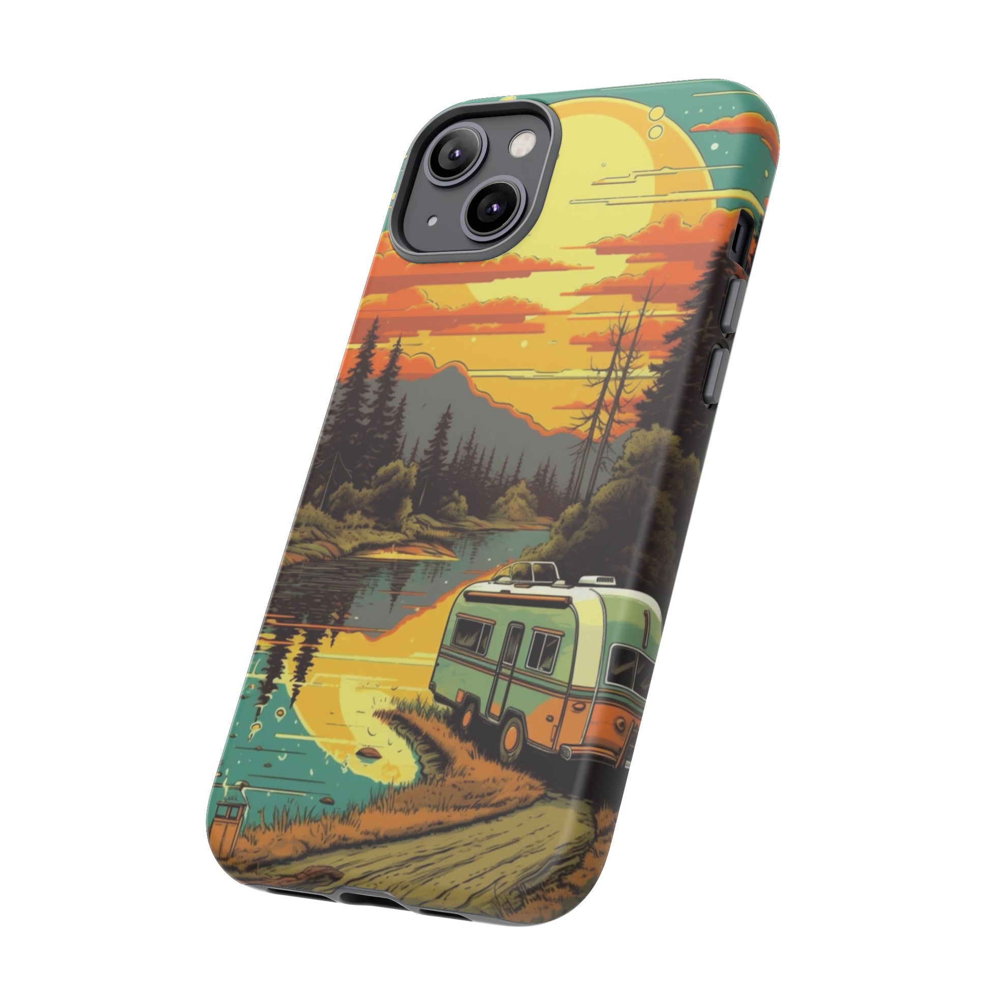 Maryland Retro Landscape Retro Phone Case for iPhone 14 Pro Max 13 12 11 Se 2022 Xr Fits Samsung S23 Ultra S22 S21 A54 A14 & Pixel Xl 7 6a 5