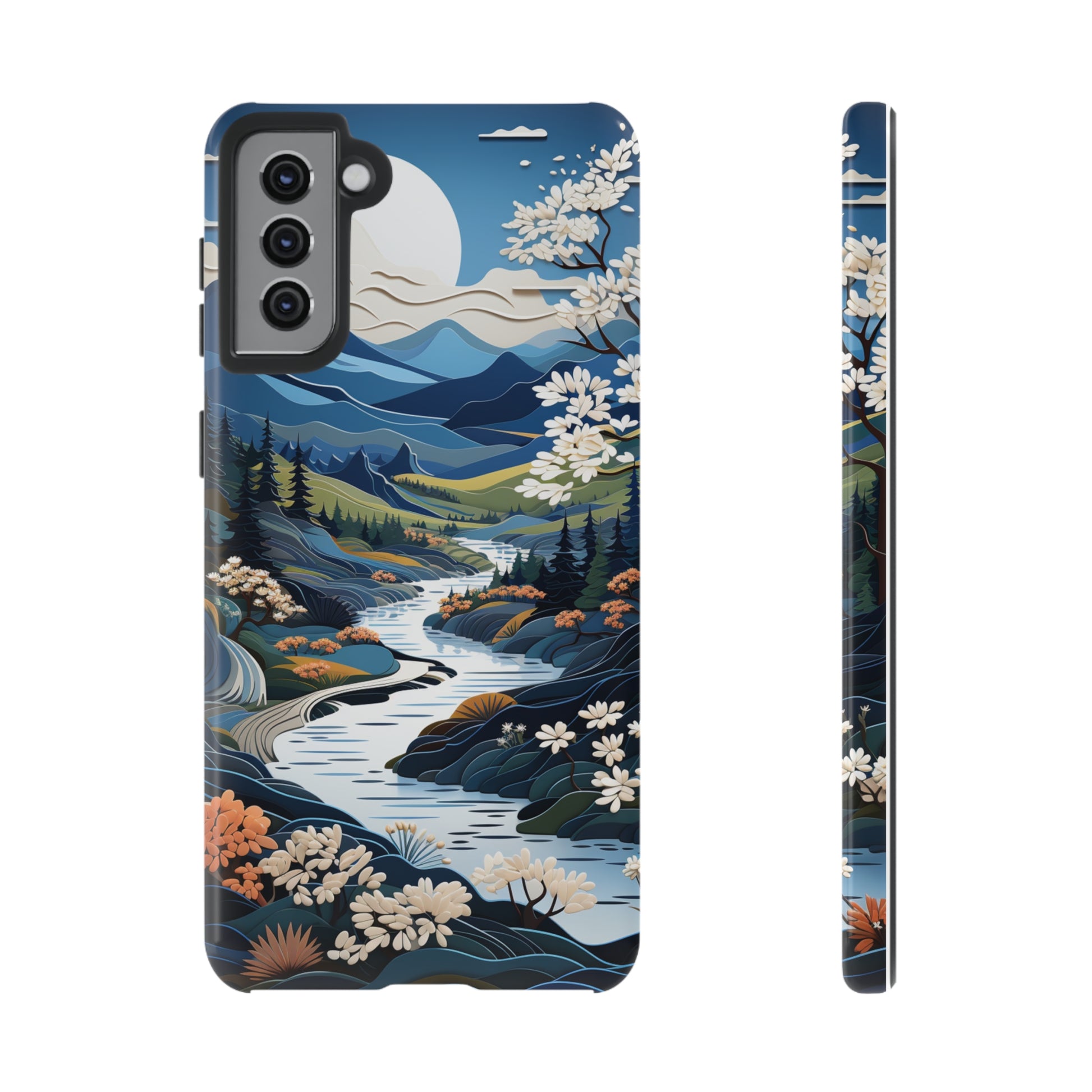 Vermont Landscape Retro Phone Case for iPhone 14 Pro Max 13 12 11 Se 2022 Xr Fits Samsung S23 Ultra S22 S21 A54 A14 And Pixel Xl 7 6a 5