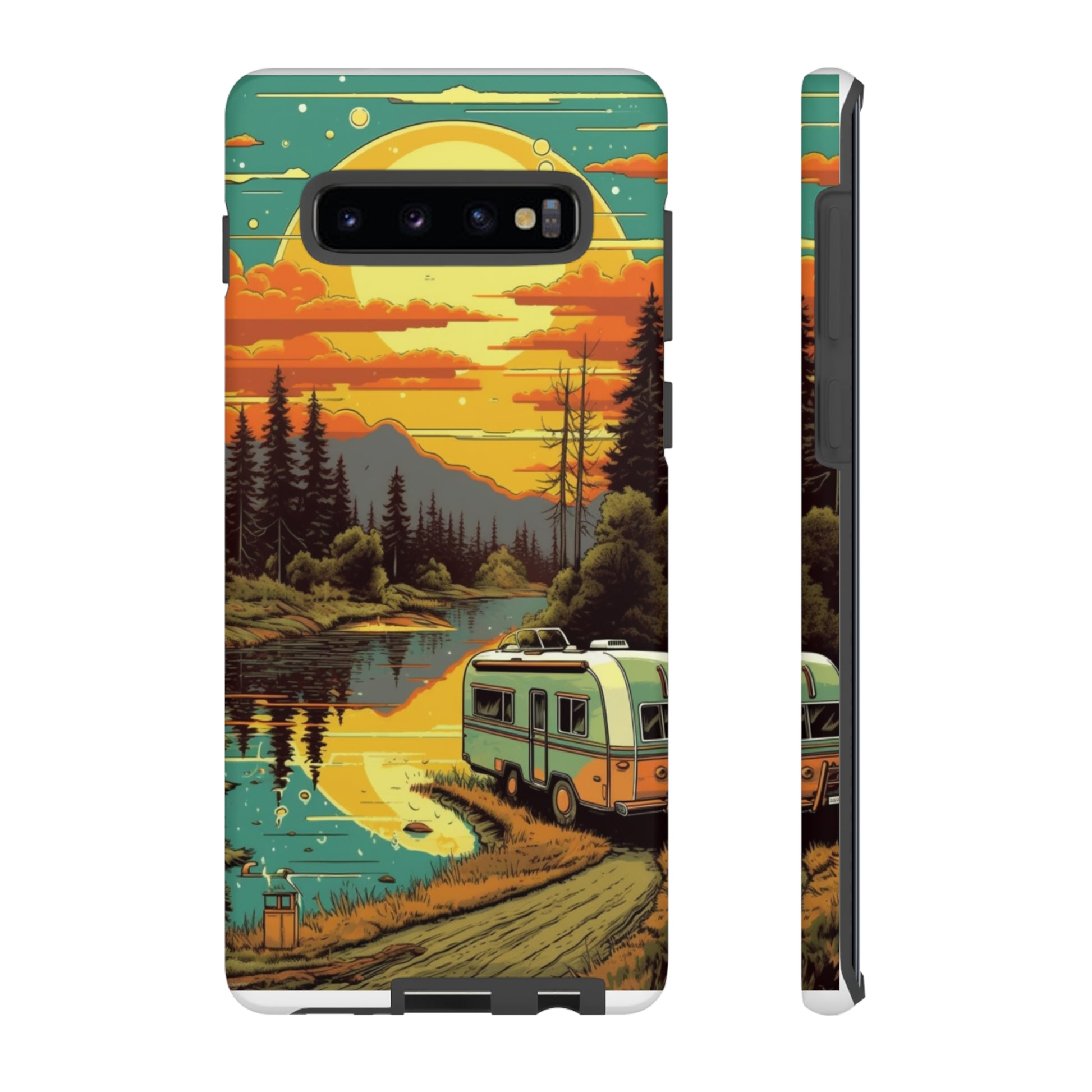 Maryland Retro Landscape Retro Phone Case for iPhone 14 Pro Max 13 12 11 Se 2022 Xr Fits Samsung S23 Ultra S22 S21 A54 A14 & Pixel Xl 7 6a 5