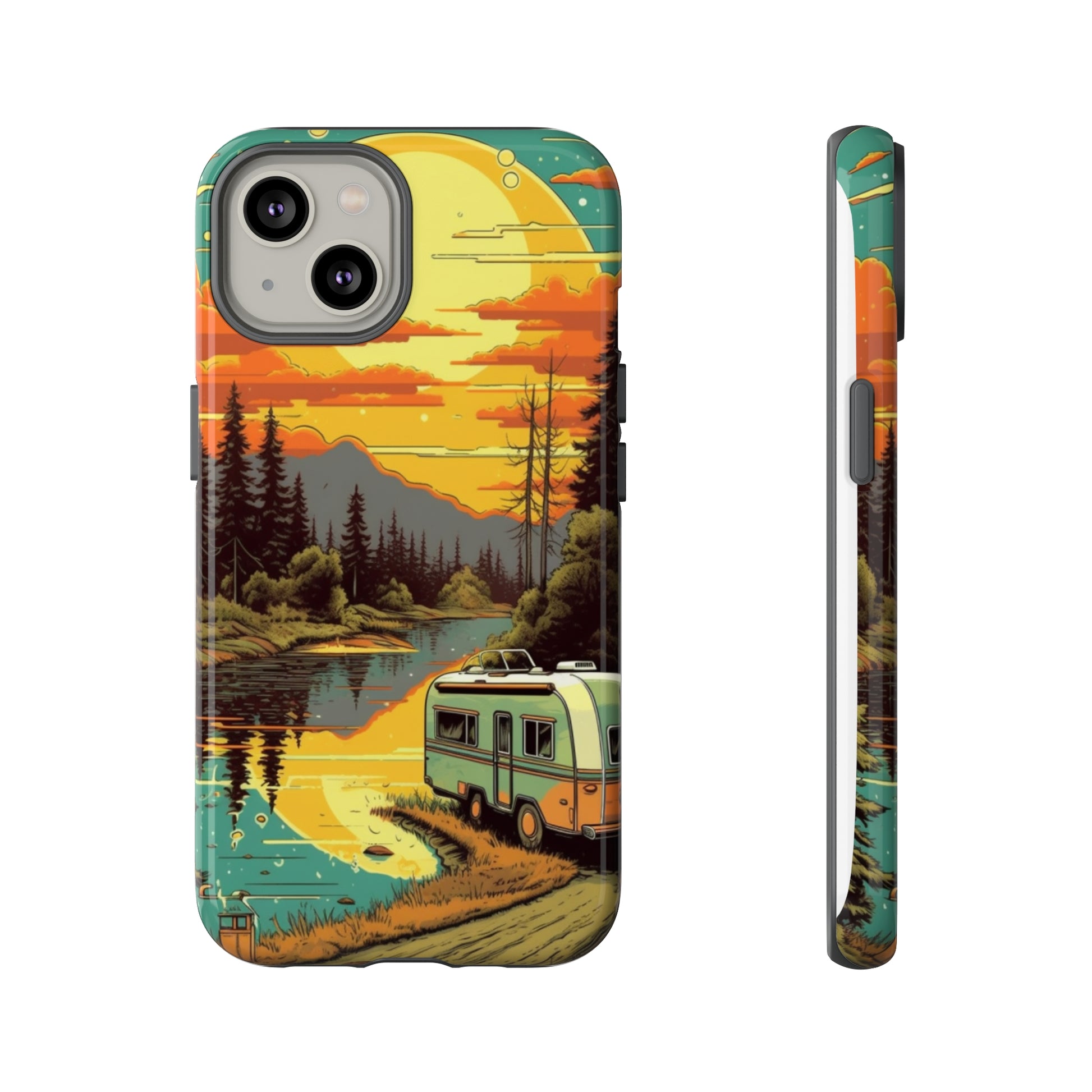 Maryland Retro Landscape Retro Phone Case for iPhone 14 Pro Max 13 12 11 Se 2022 Xr Fits Samsung S23 Ultra S22 S21 A54 A14 & Pixel Xl 7 6a 5