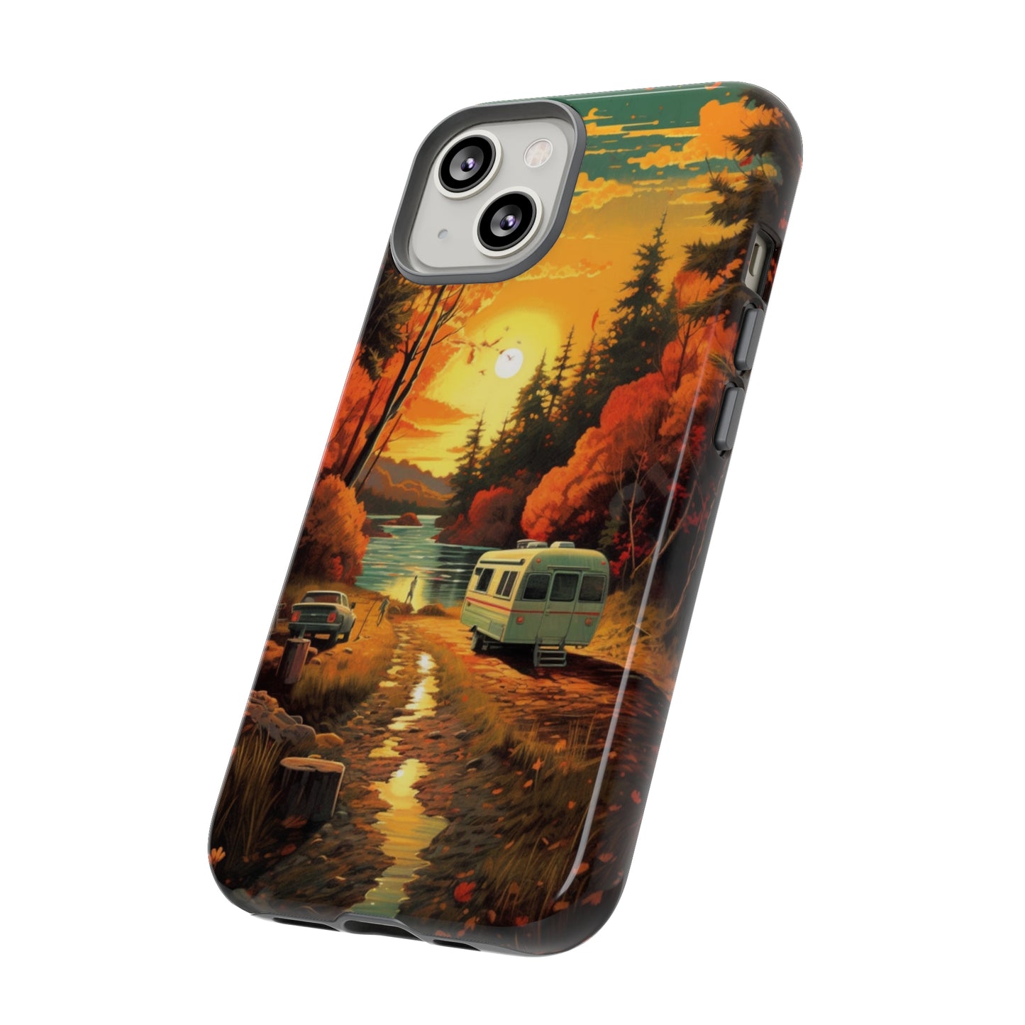 Wisconsin Landscape Retro Phone Case for iPhone 14 Pro Max 13 12 11 Se 2022 Xr Fits Samsung S23 Ultra S22 S21 A54 A14 And Pixel Xl 7 6a 5