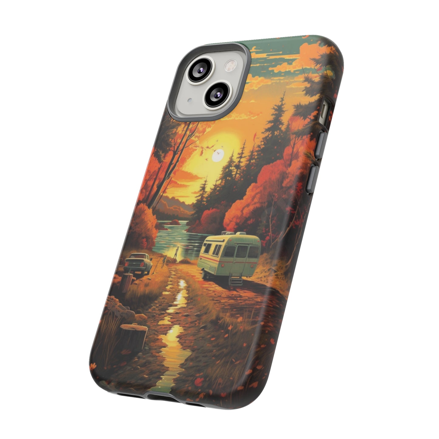 Wisconsin Landscape Retro Phone Case for iPhone 14 Pro Max 13 12 11 Se 2022 Xr Fits Samsung S23 Ultra S22 S21 A54 A14 And Pixel Xl 7 6a 5