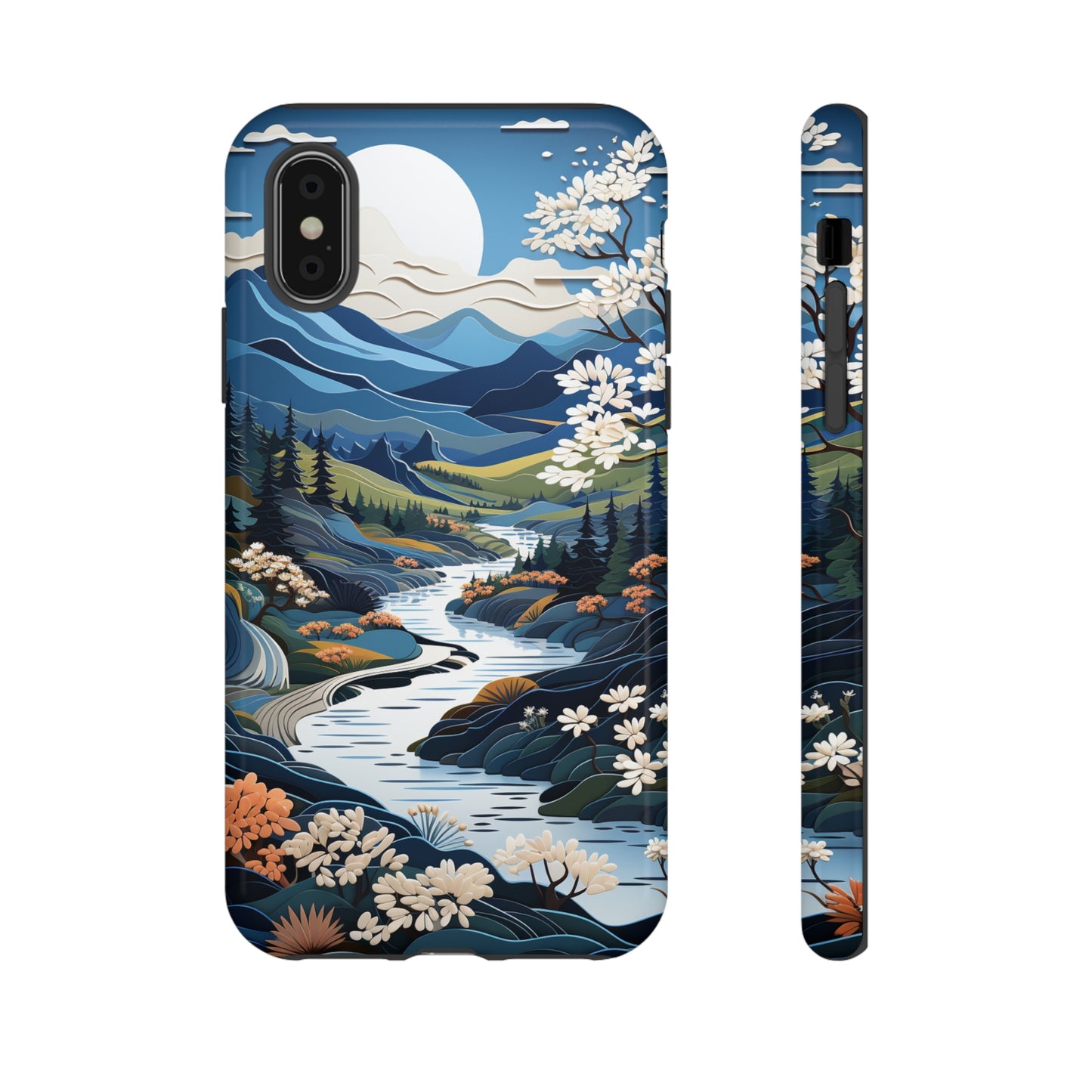 Vermont Landscape Retro Phone Case for iPhone 14 Pro Max 13 12 11 Se 2022 Xr Fits Samsung S23 Ultra S22 S21 A54 A14 And Pixel Xl 7 6a 5