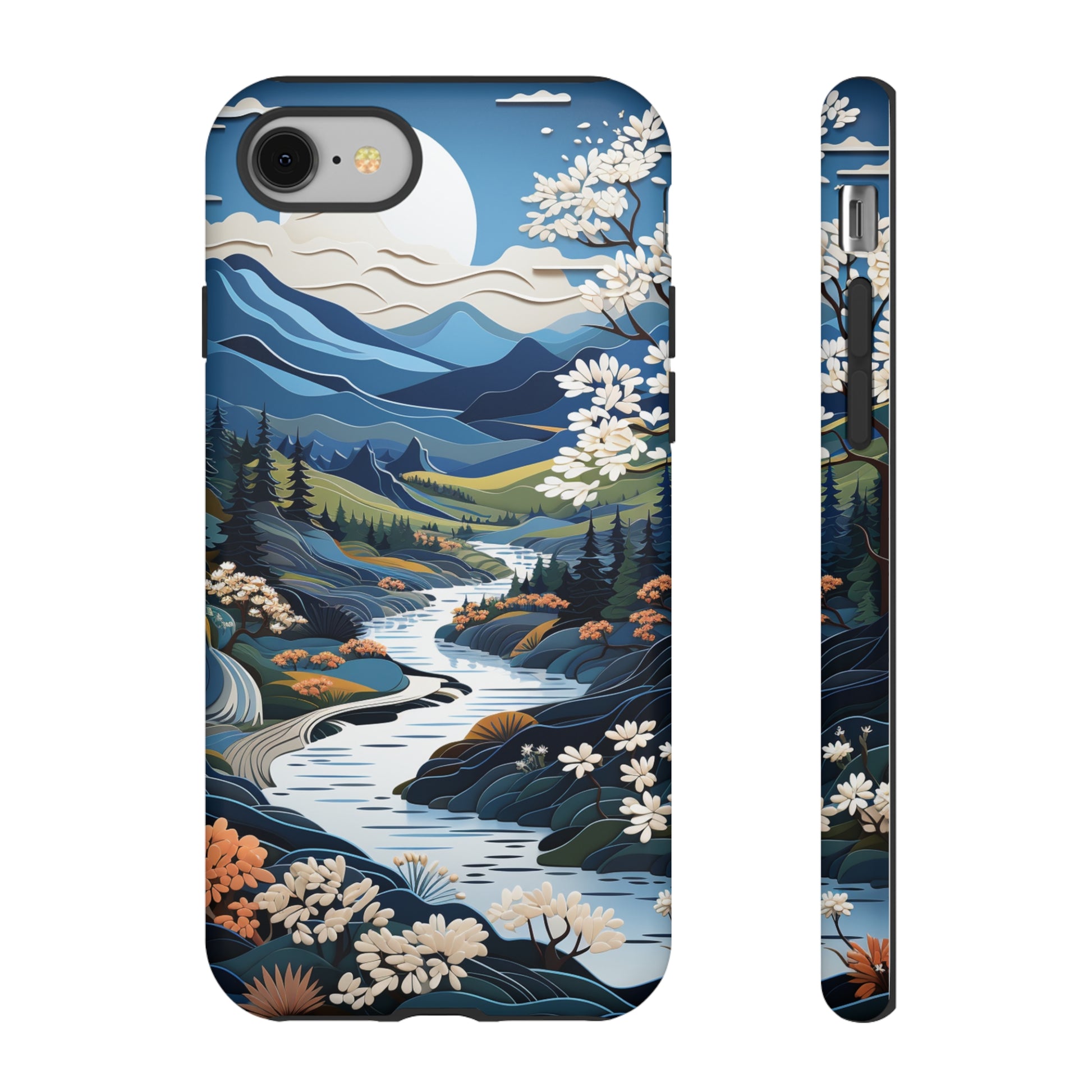 Vermont Landscape Retro Phone Case for iPhone 14 Pro Max 13 12 11 Se 2022 Xr Fits Samsung S23 Ultra S22 S21 A54 A14 And Pixel Xl 7 6a 5