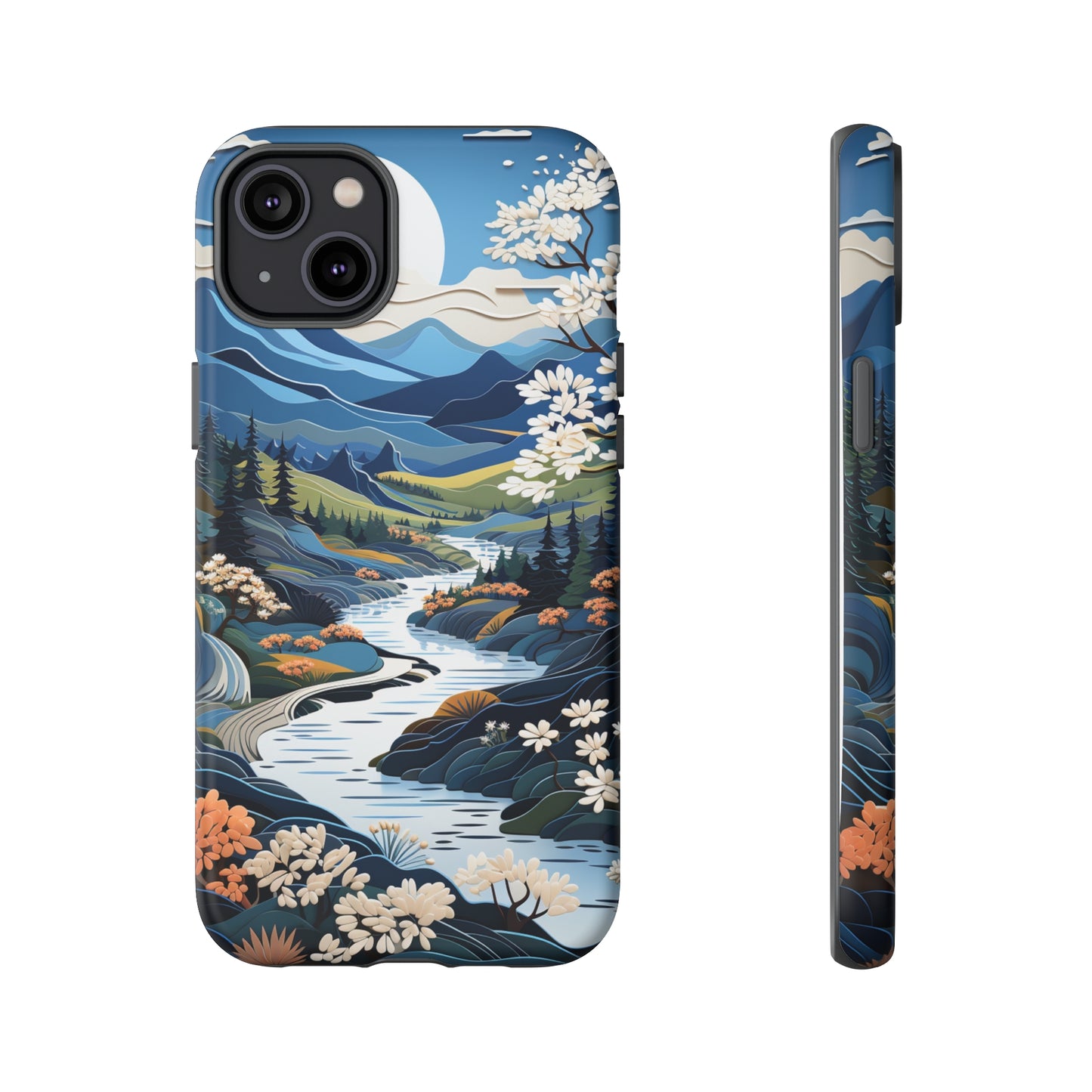 Vermont Landscape Retro Phone Case for iPhone 14 Pro Max 13 12 11 Se 2022 Xr Fits Samsung S23 Ultra S22 S21 A54 A14 And Pixel Xl 7 6a 5