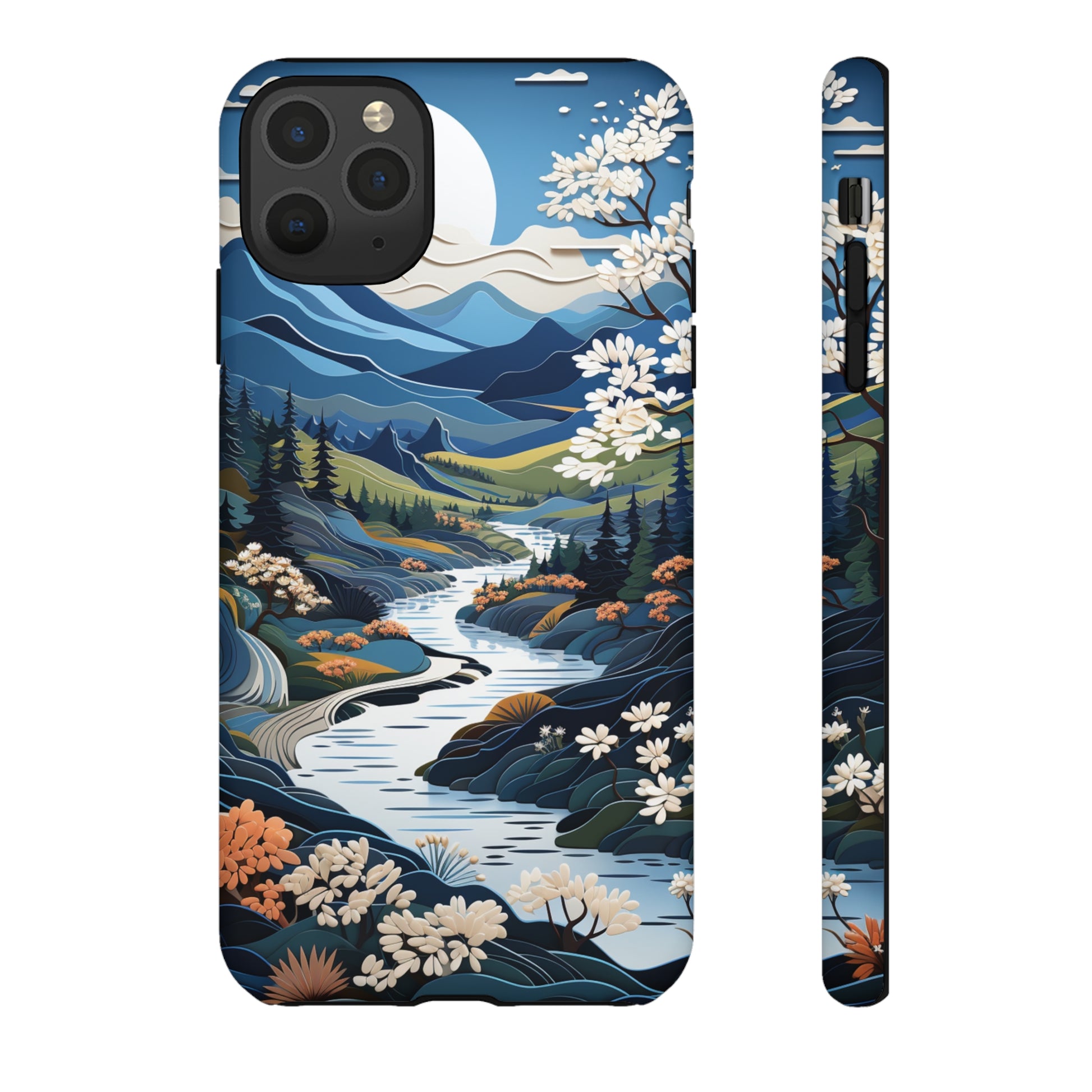 Vermont Landscape Retro Phone Case for iPhone 14 Pro Max 13 12 11 Se 2022 Xr Fits Samsung S23 Ultra S22 S21 A54 A14 And Pixel Xl 7 6a 5