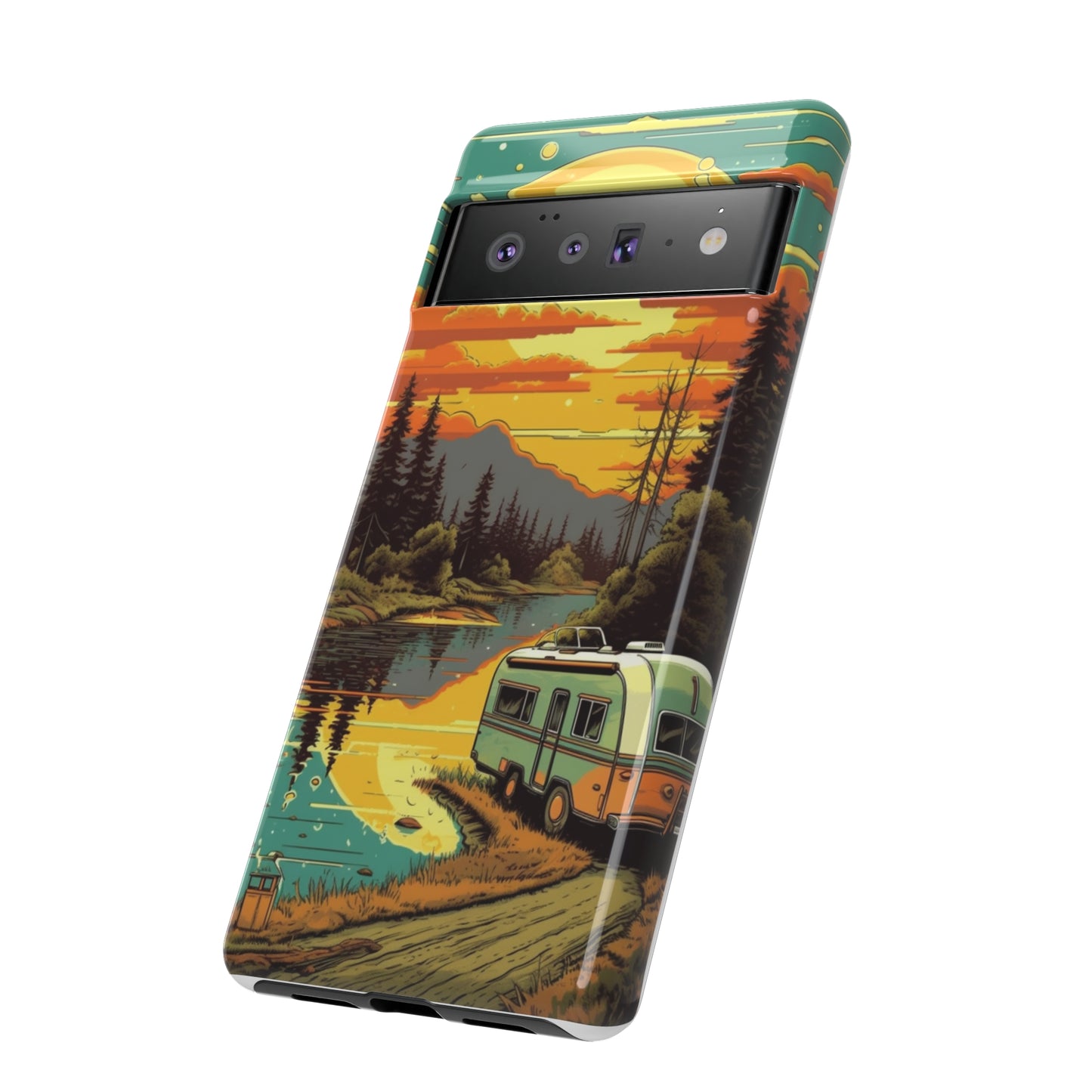 Maryland Retro Landscape Retro Phone Case for iPhone 14 Pro Max 13 12 11 Se 2022 Xr Fits Samsung S23 Ultra S22 S21 A54 A14 & Pixel Xl 7 6a 5