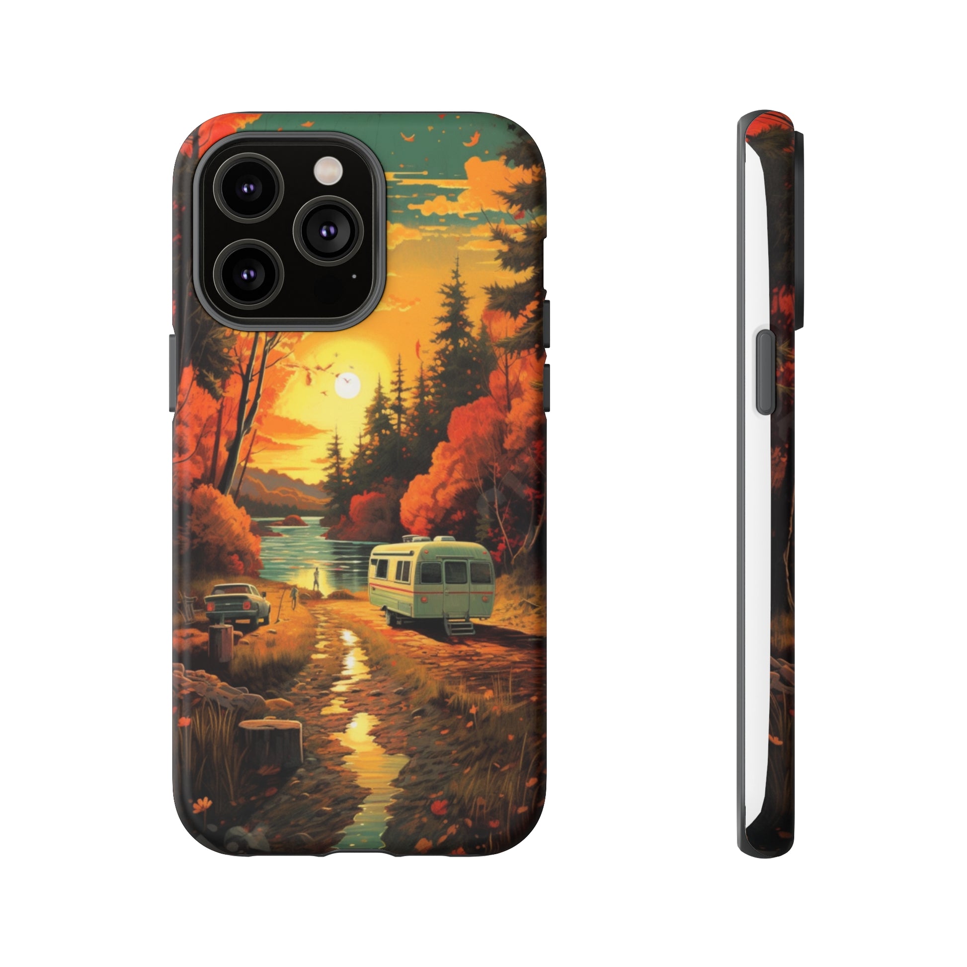 Wisconsin Landscape Retro Phone Case for iPhone 14 Pro Max 13 12 11 Se 2022 Xr Fits Samsung S23 Ultra S22 S21 A54 A14 And Pixel Xl 7 6a 5