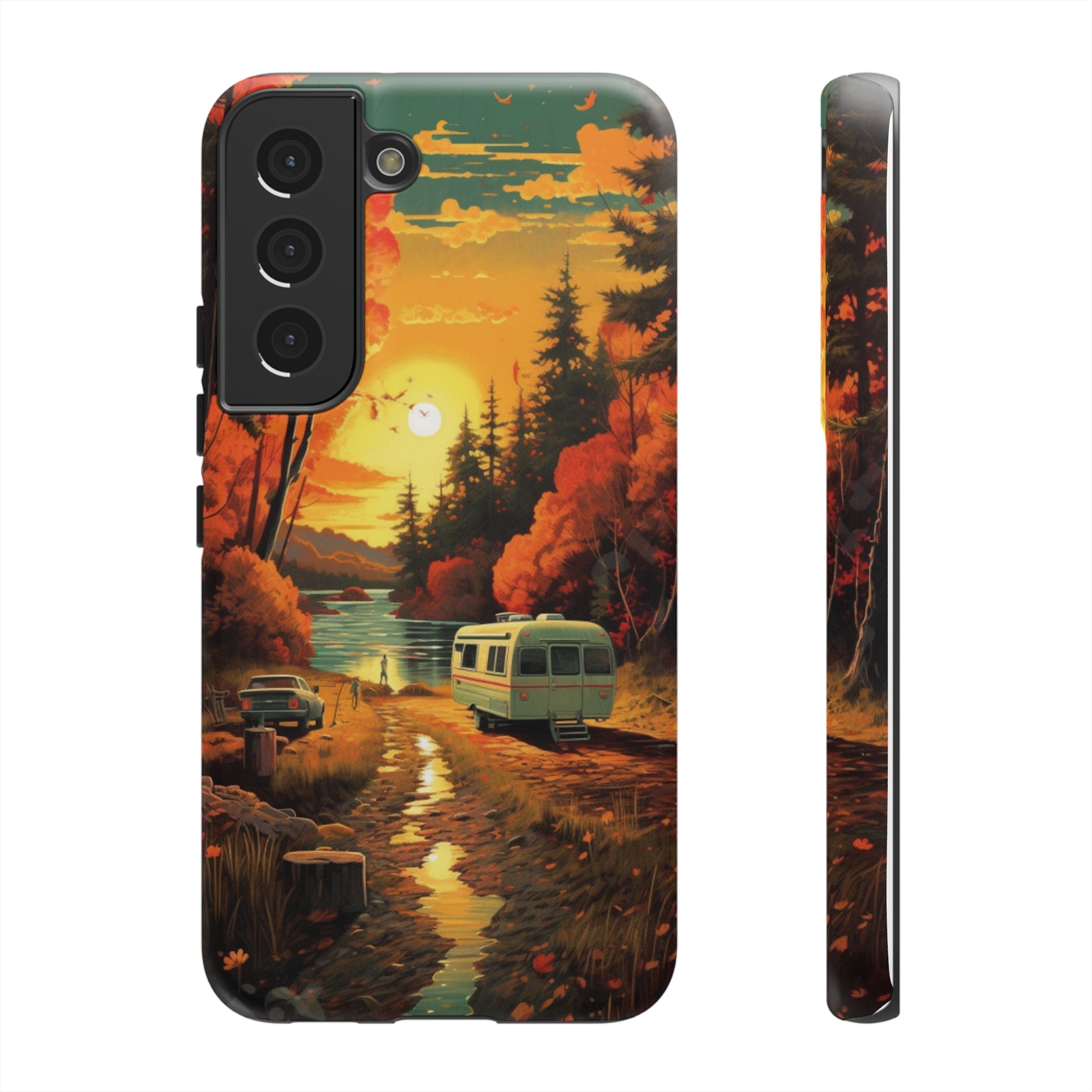 Wisconsin Landscape Retro Phone Case for iPhone 14 Pro Max 13 12 11 Se 2022 Xr Fits Samsung S23 Ultra S22 S21 A54 A14 And Pixel Xl 7 6a 5