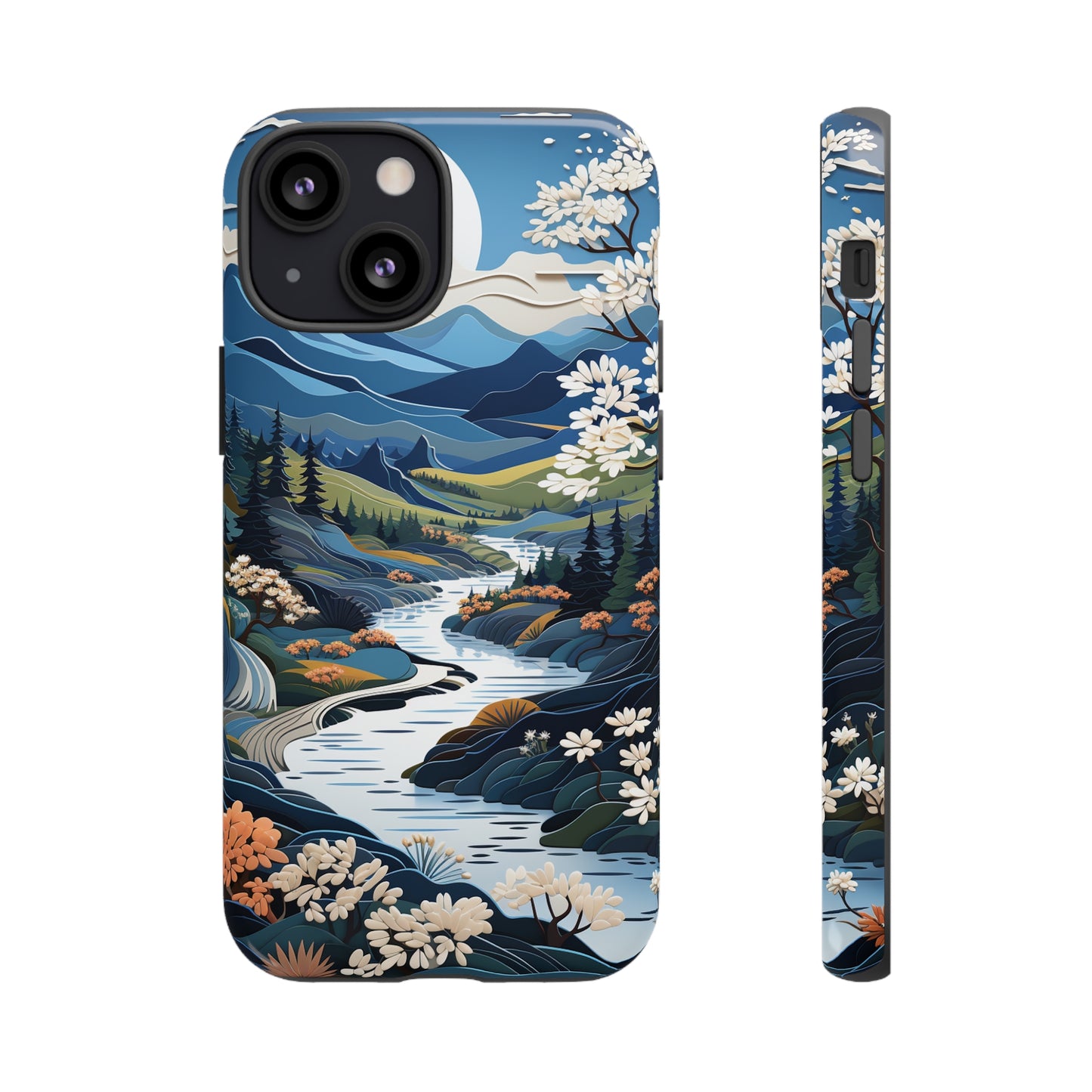 Vermont Landscape Retro Phone Case for iPhone 14 Pro Max 13 12 11 Se 2022 Xr Fits Samsung S23 Ultra S22 S21 A54 A14 And Pixel Xl 7 6a 5