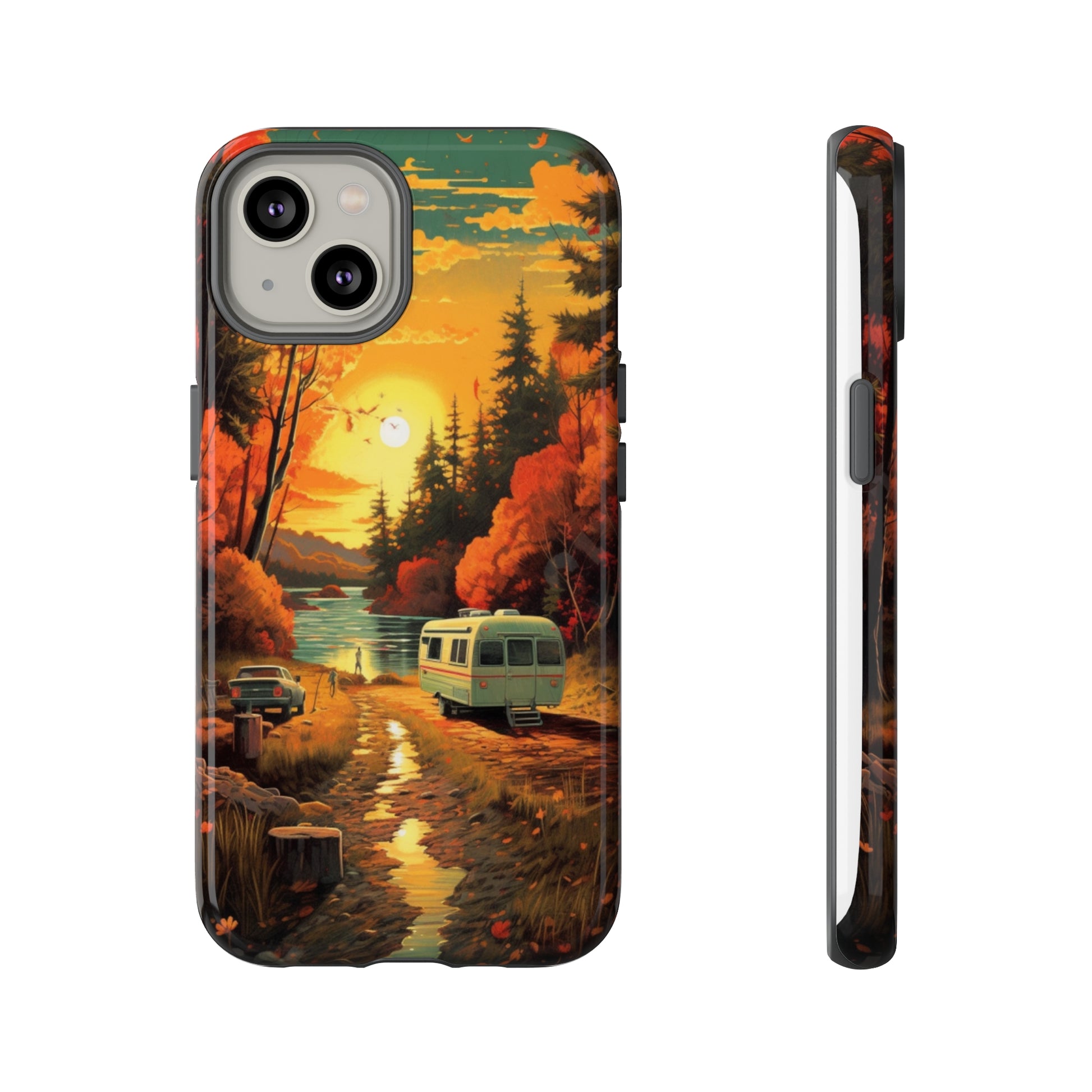 Wisconsin Landscape Retro Phone Case for iPhone 14 Pro Max 13 12 11 Se 2022 Xr Fits Samsung S23 Ultra S22 S21 A54 A14 And Pixel Xl 7 6a 5