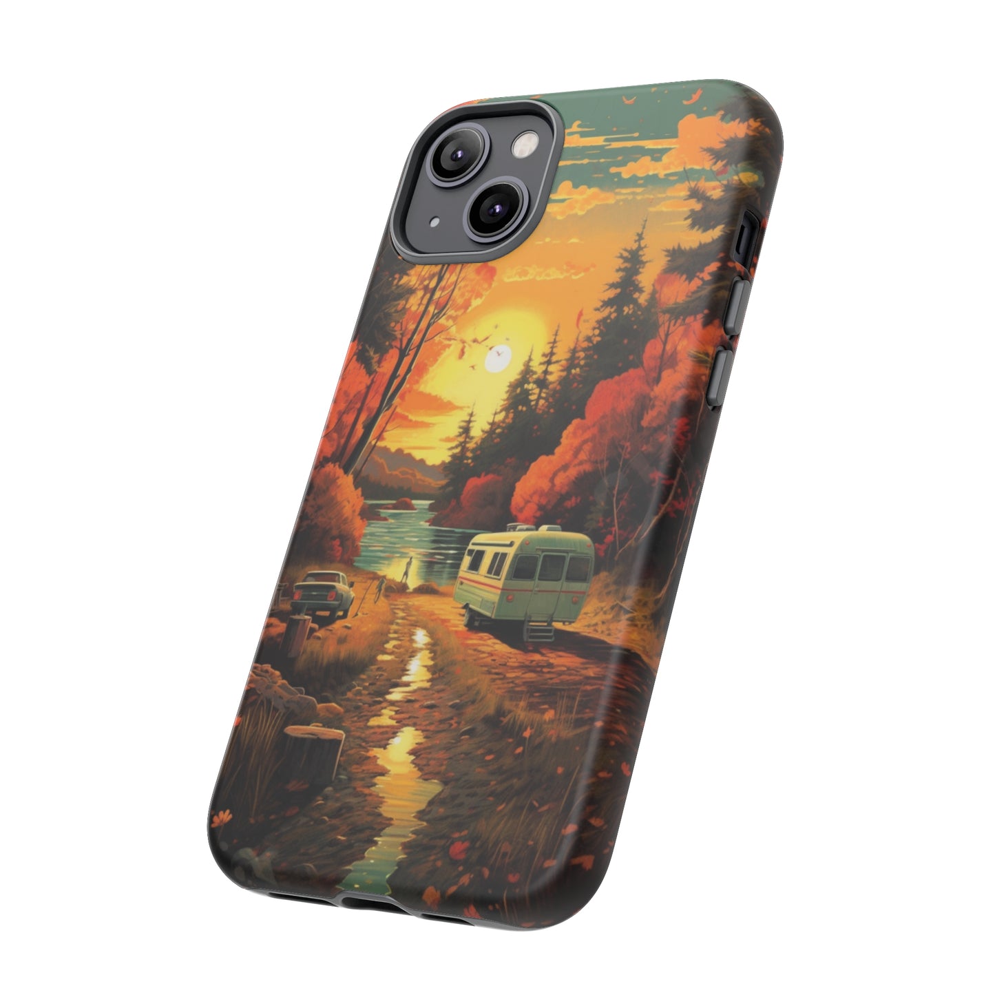 Wisconsin Landscape Retro Phone Case for iPhone 14 Pro Max 13 12 11 Se 2022 Xr Fits Samsung S23 Ultra S22 S21 A54 A14 And Pixel Xl 7 6a 5