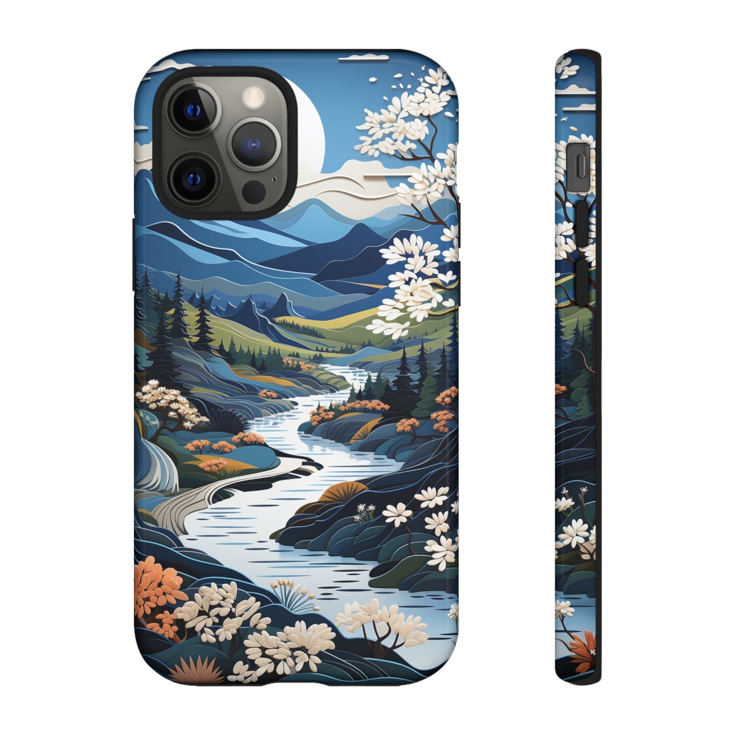 Vermont Landscape Retro Phone Case for iPhone 14 Pro Max 13 12 11 Se 2022 Xr Fits Samsung S23 Ultra S22 S21 A54 A14 And Pixel Xl 7 6a 5