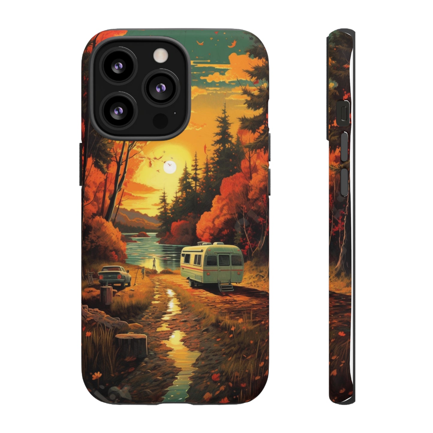 Wisconsin Landscape Retro Phone Case for iPhone 14 Pro Max 13 12 11 Se 2022 Xr Fits Samsung S23 Ultra S22 S21 A54 A14 And Pixel Xl 7 6a 5