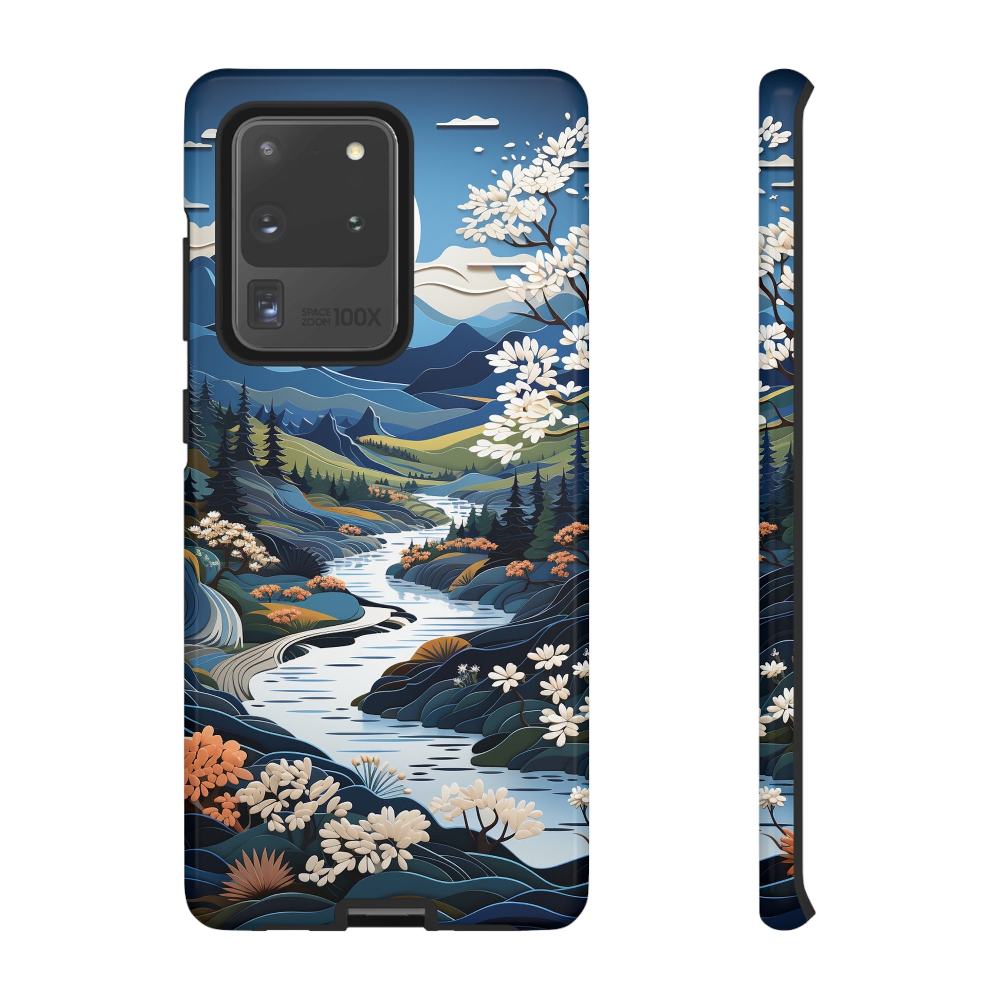 Vermont Landscape Retro Phone Case for iPhone 14 Pro Max 13 12 11 Se 2022 Xr Fits Samsung S23 Ultra S22 S21 A54 A14 And Pixel Xl 7 6a 5